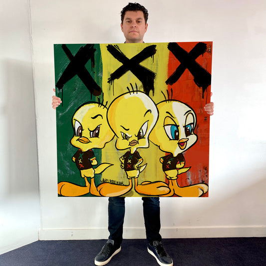 Ajax Three Little Birds. De poster van Hans Breuker
