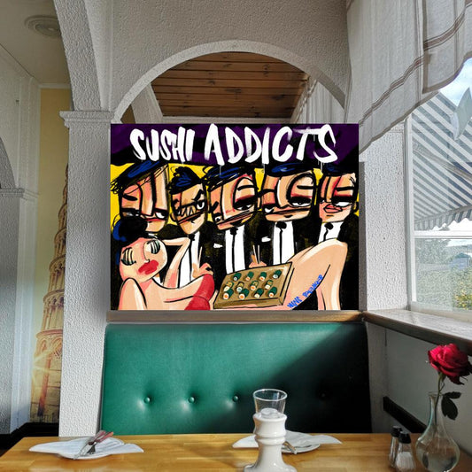 Sushi restaurant kunst en muurschildering - Hans Breuker