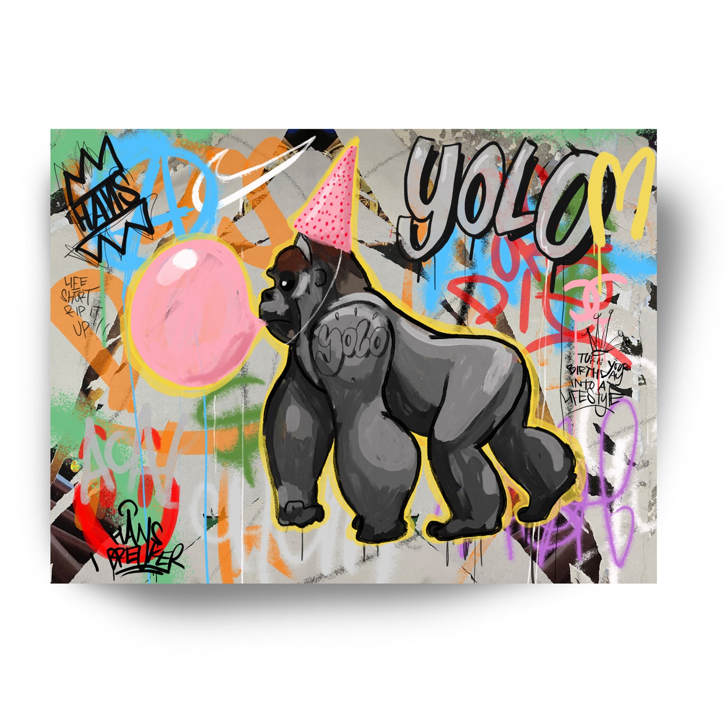 Party Gorilla YOLO streetart