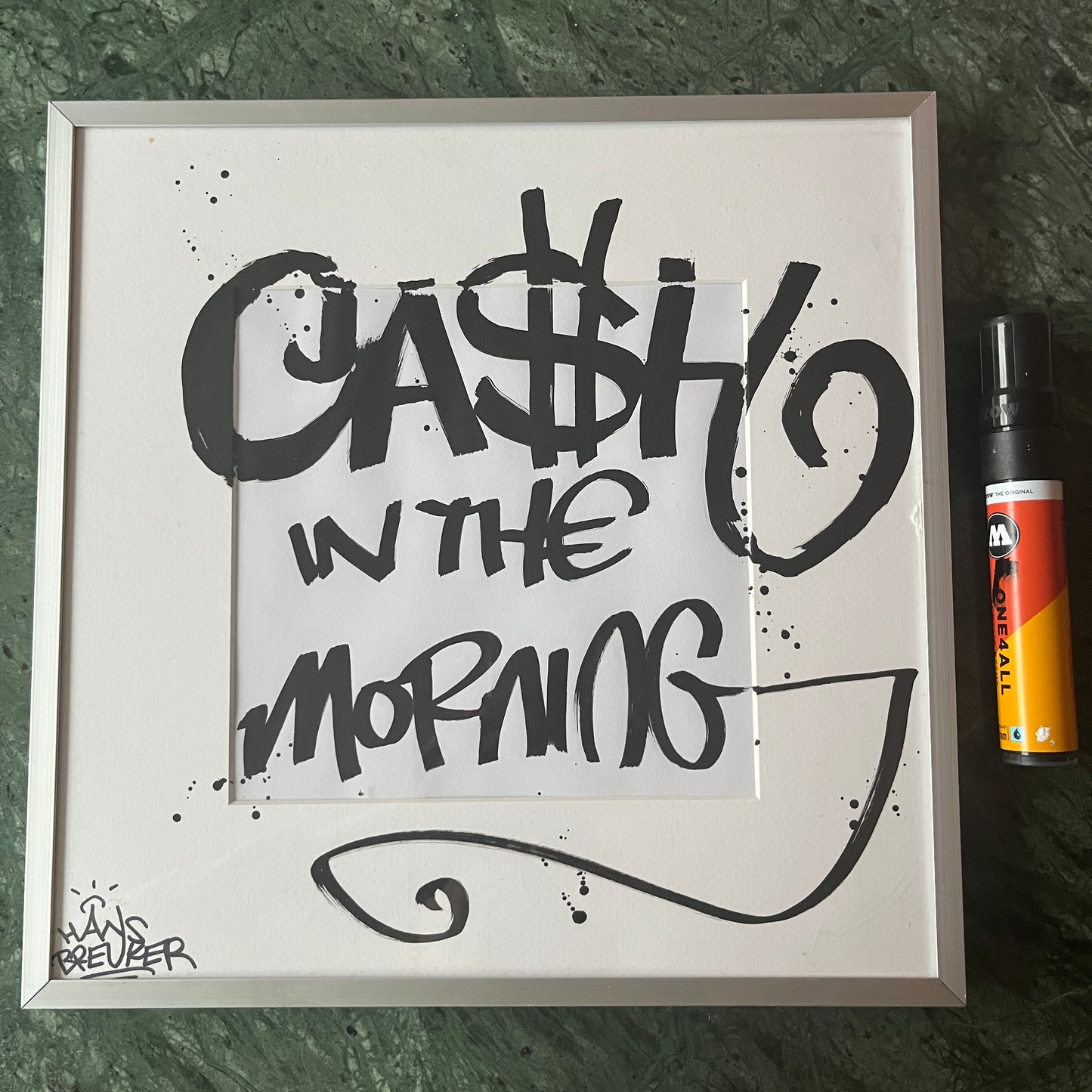 Ingelijst 33 x 33 cash in the morning okt 23