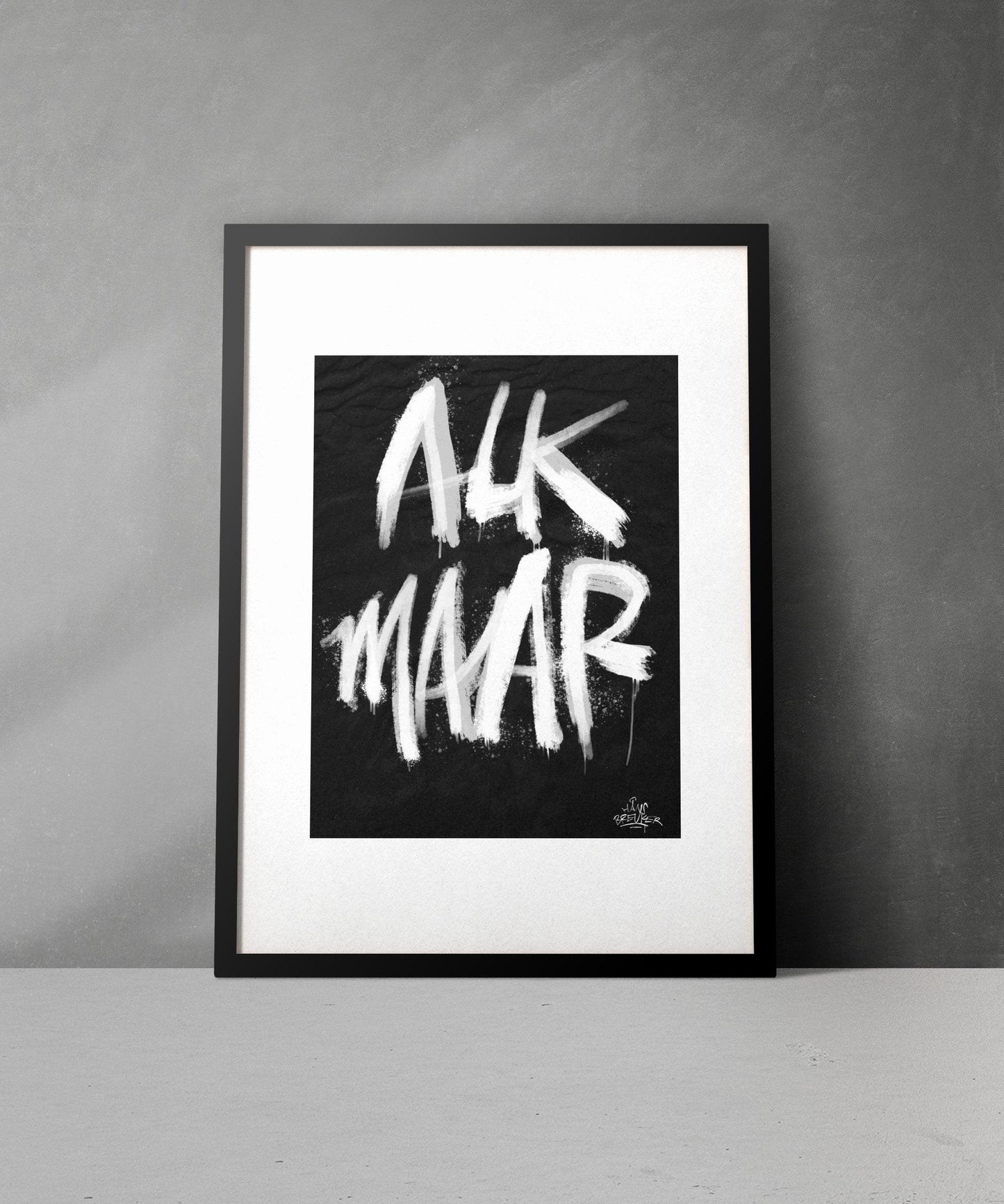 Kalligrafie Poster Alkmaar - Hans Breuker