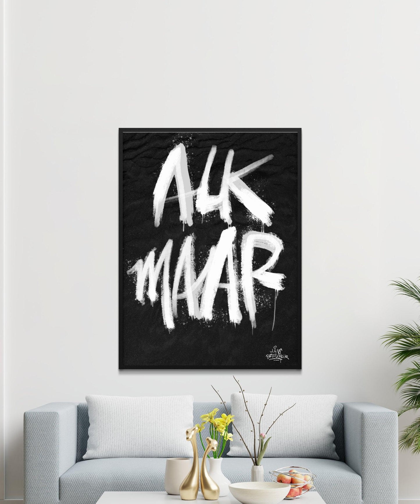 Kalligrafie Poster Alkmaar - Hans Breuker