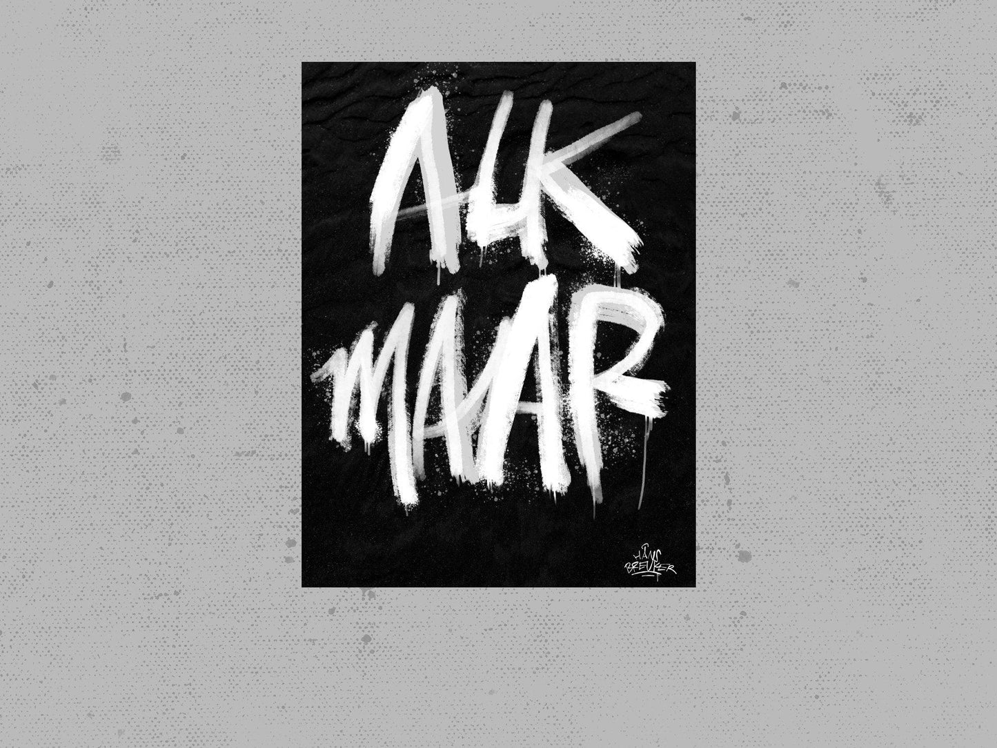 Kalligrafie Poster Alkmaar - Hans Breuker