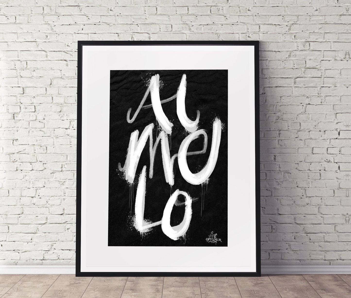Kalligrafie Poster Almelo - Hans Breuker