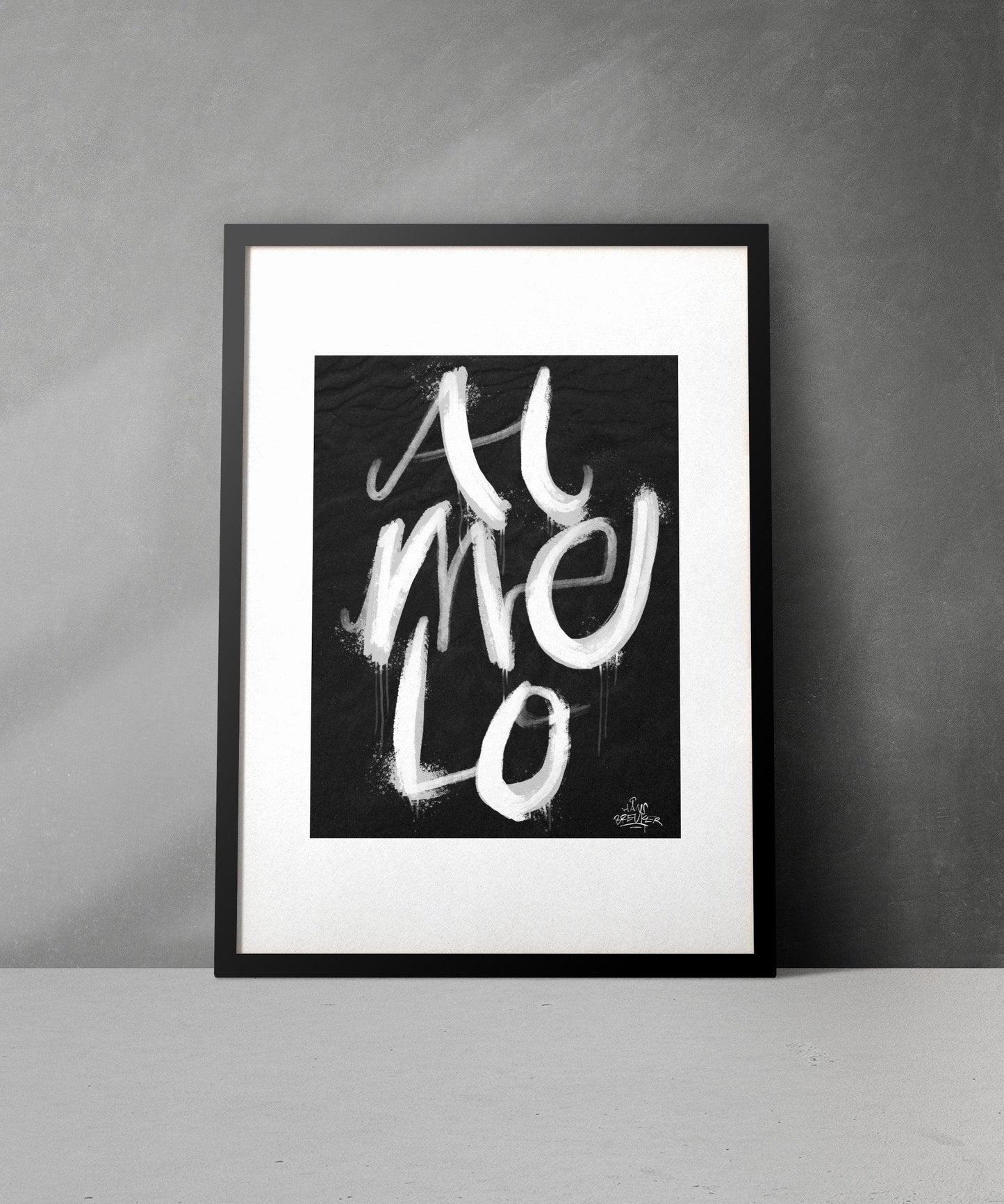 Kalligrafie Poster Almelo - Hans Breuker
