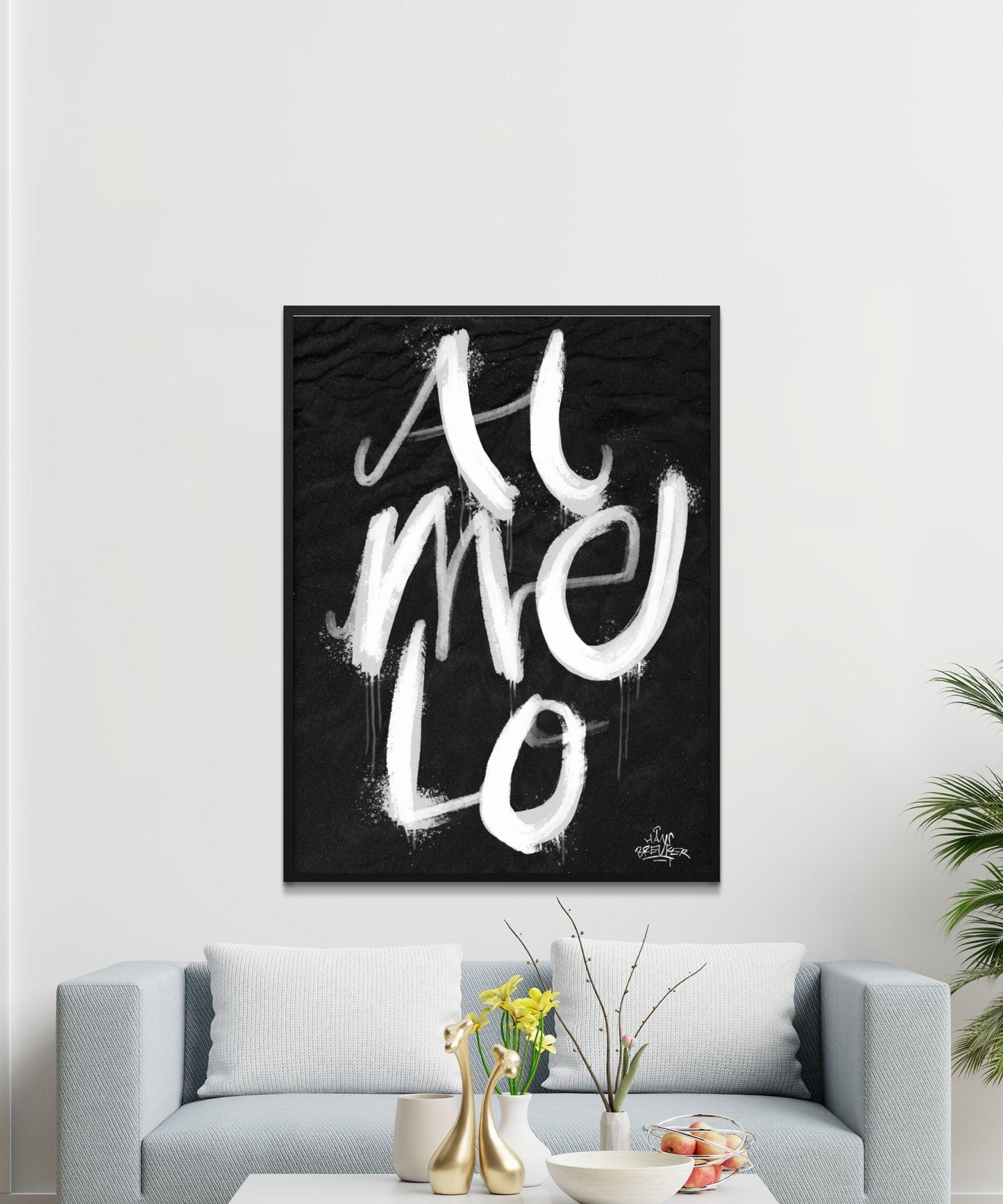 Kalligrafie Poster Almelo - Hans Breuker