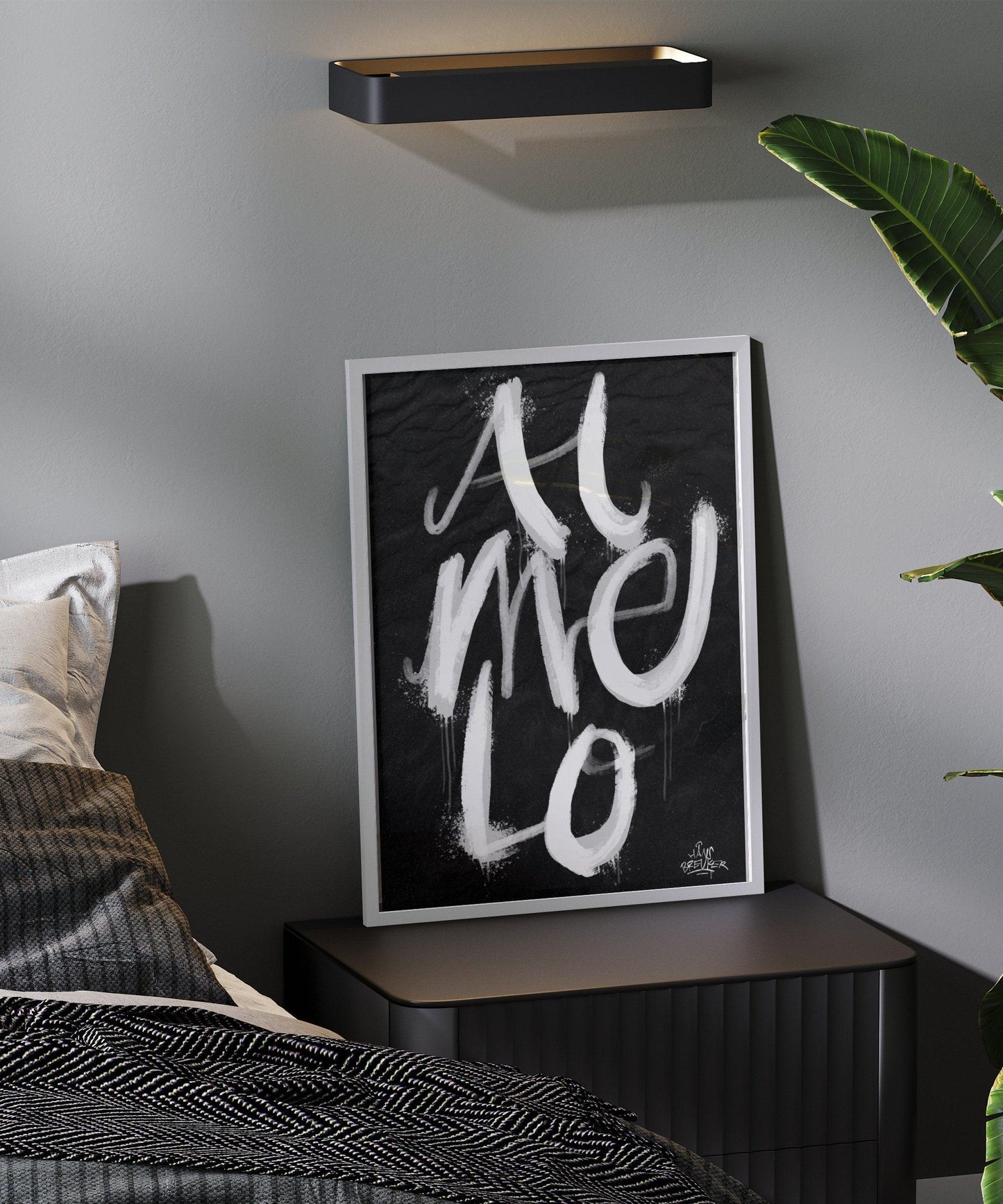 Kalligrafie Poster Almelo - Hans Breuker