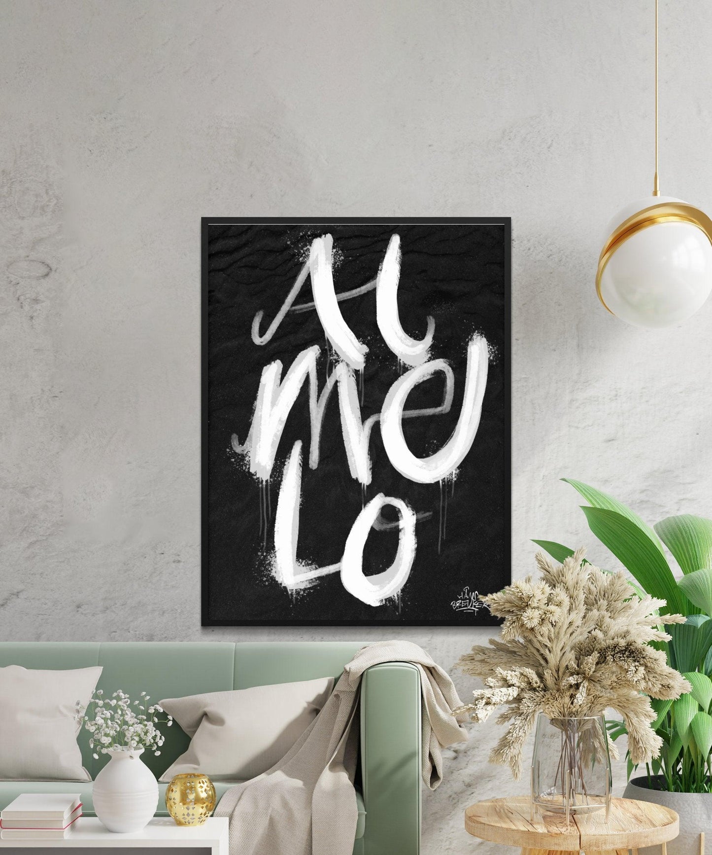 Kalligrafie Poster Almelo - Hans Breuker
