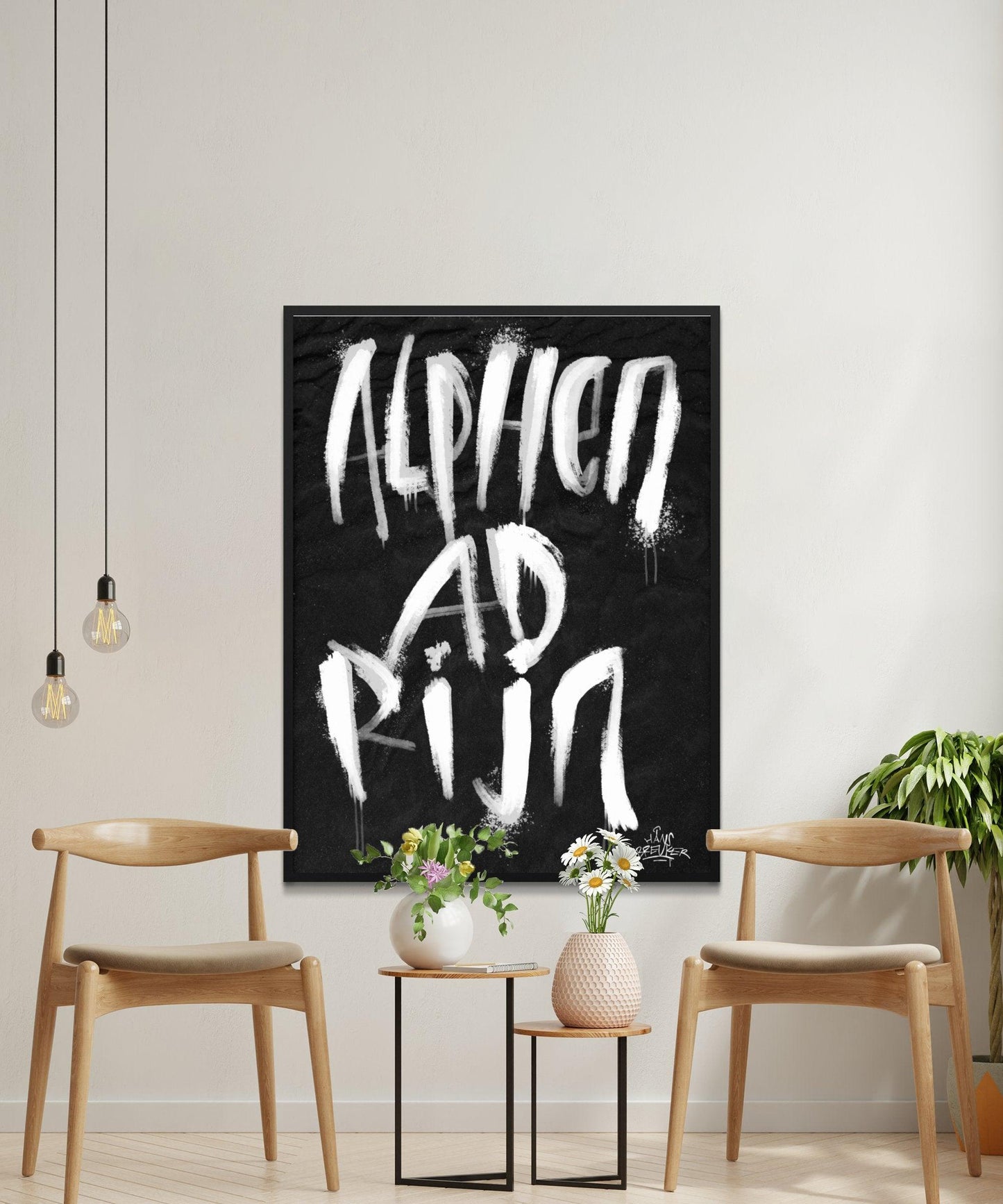 Kalligrafie Poster Alphen aan den Rijn - Hans Breuker