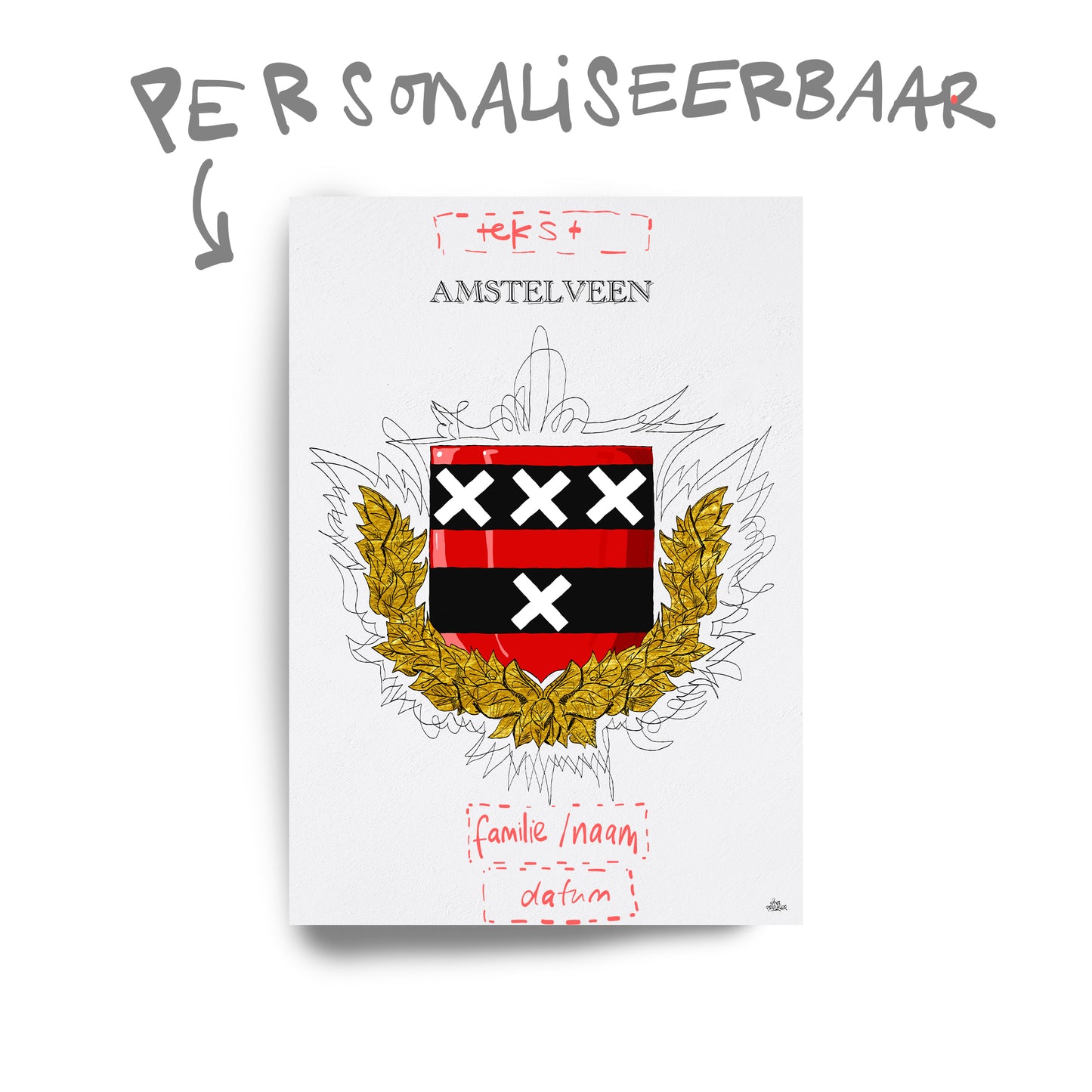 Gepersonaliseerd Stadswapen van Amstelveen poster