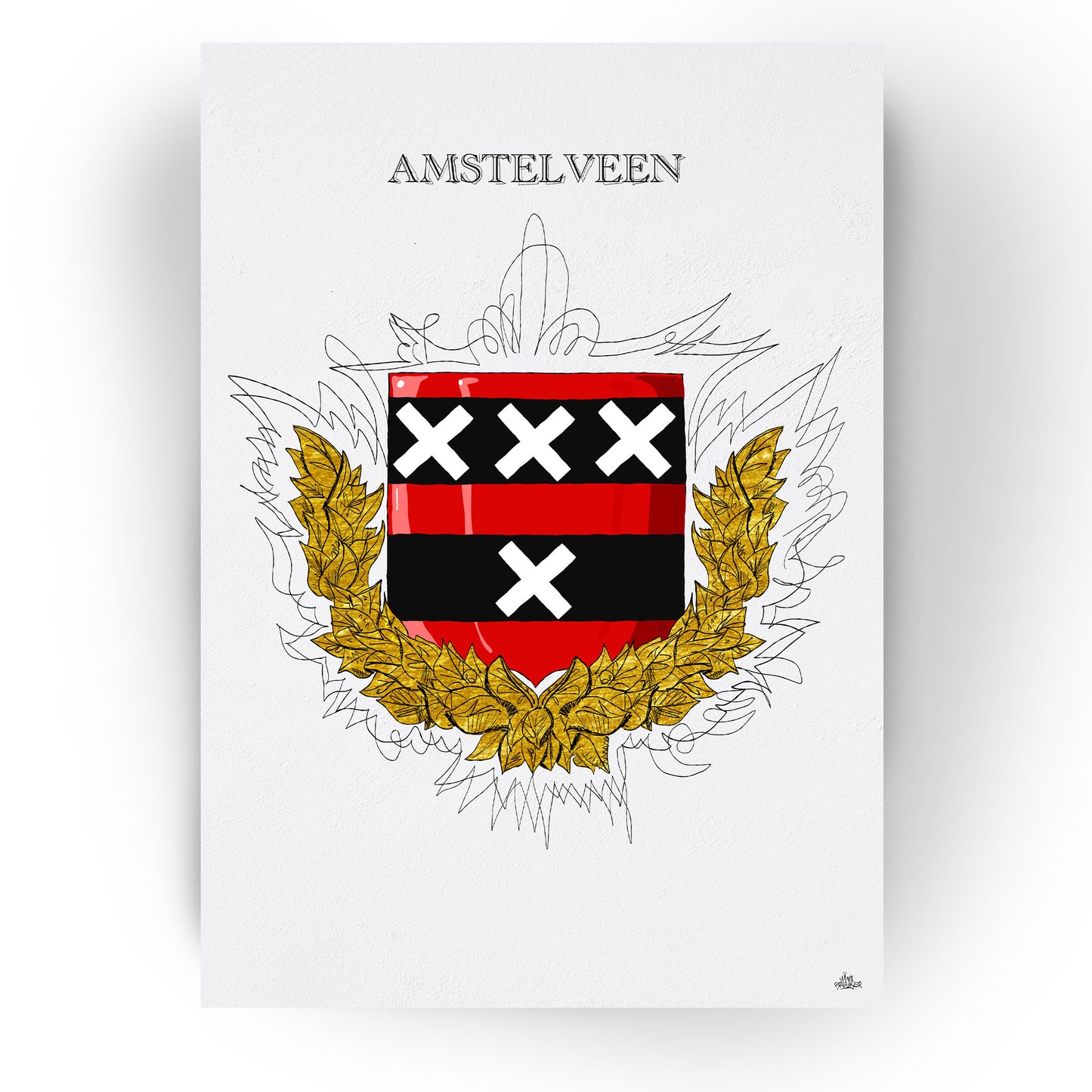 Gepersonaliseerd Stadswapen van Amstelveen poster