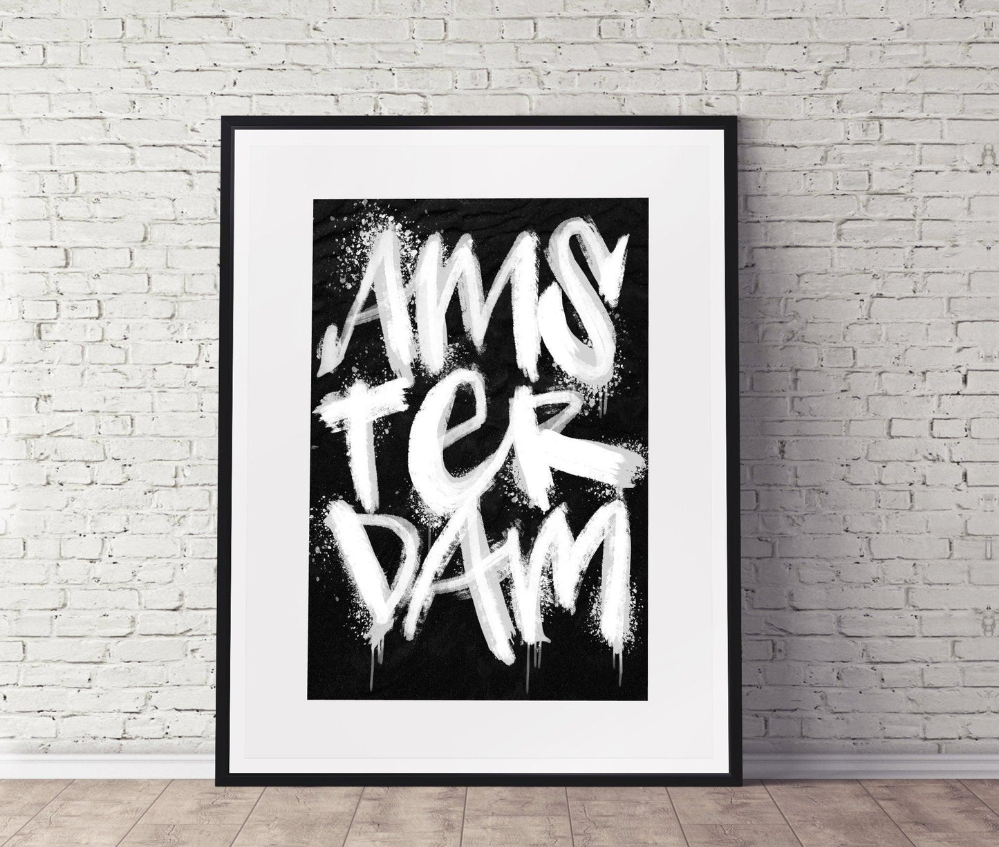 Kalligrafie Poster Amsterdam - Hans Breuker