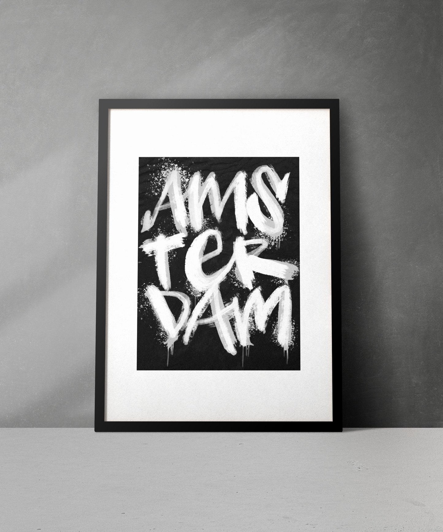 Kalligrafie Poster Amsterdam - Hans Breuker
