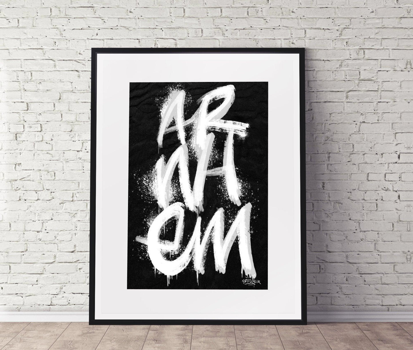 Kalligrafie Poster Arnhem - Hans Breuker