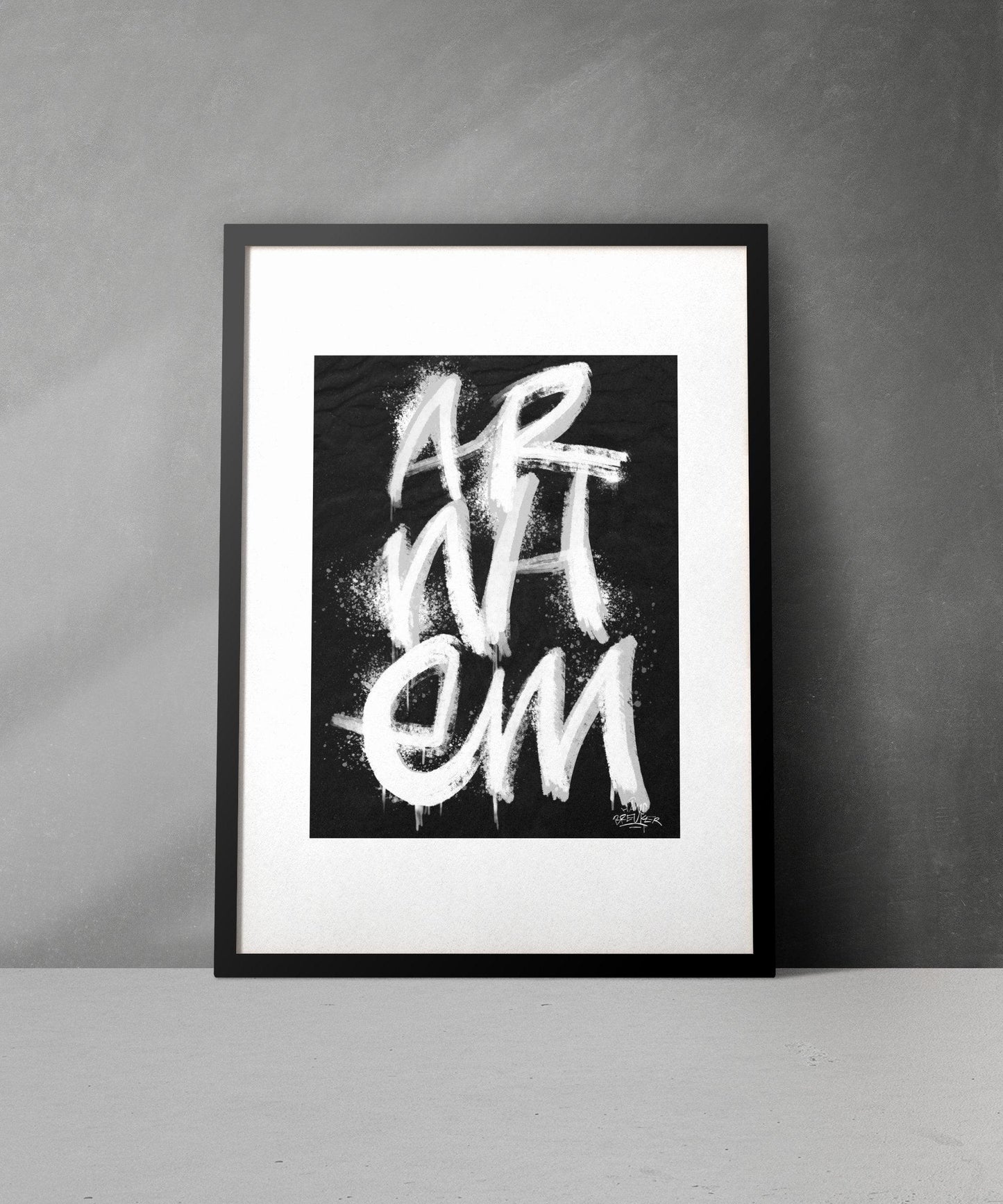 Kalligrafie Poster Arnhem - Hans Breuker