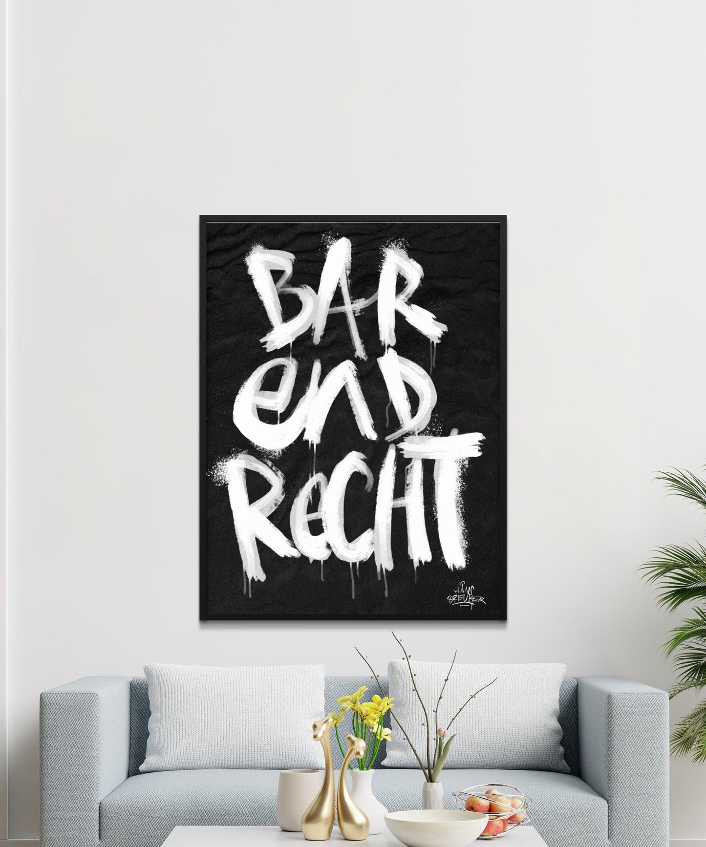Kalligrafie Poster Barendrecht - Hans Breuker