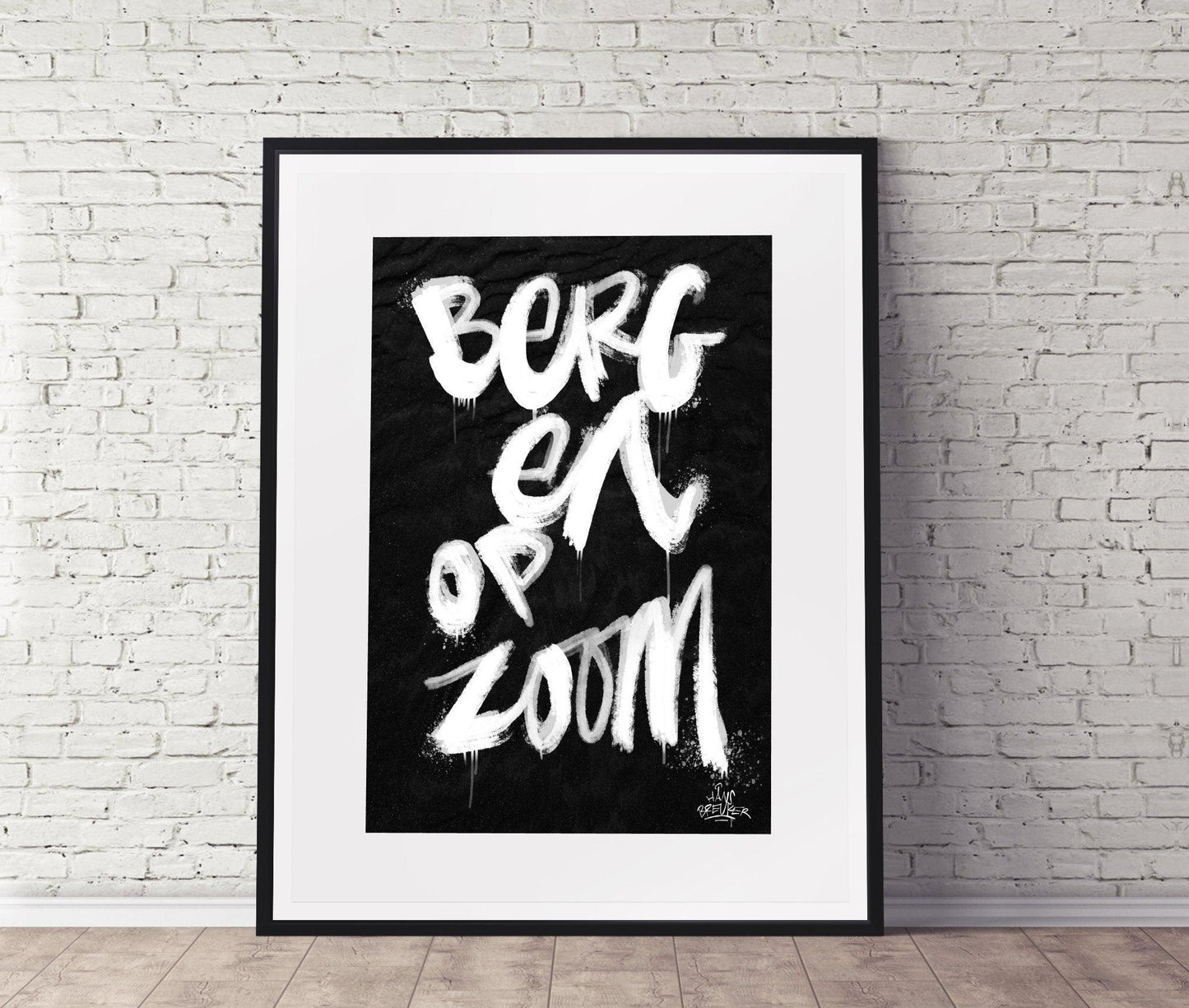 Kalligrafie Poster Bergen op Zoom - Hans Breuker
