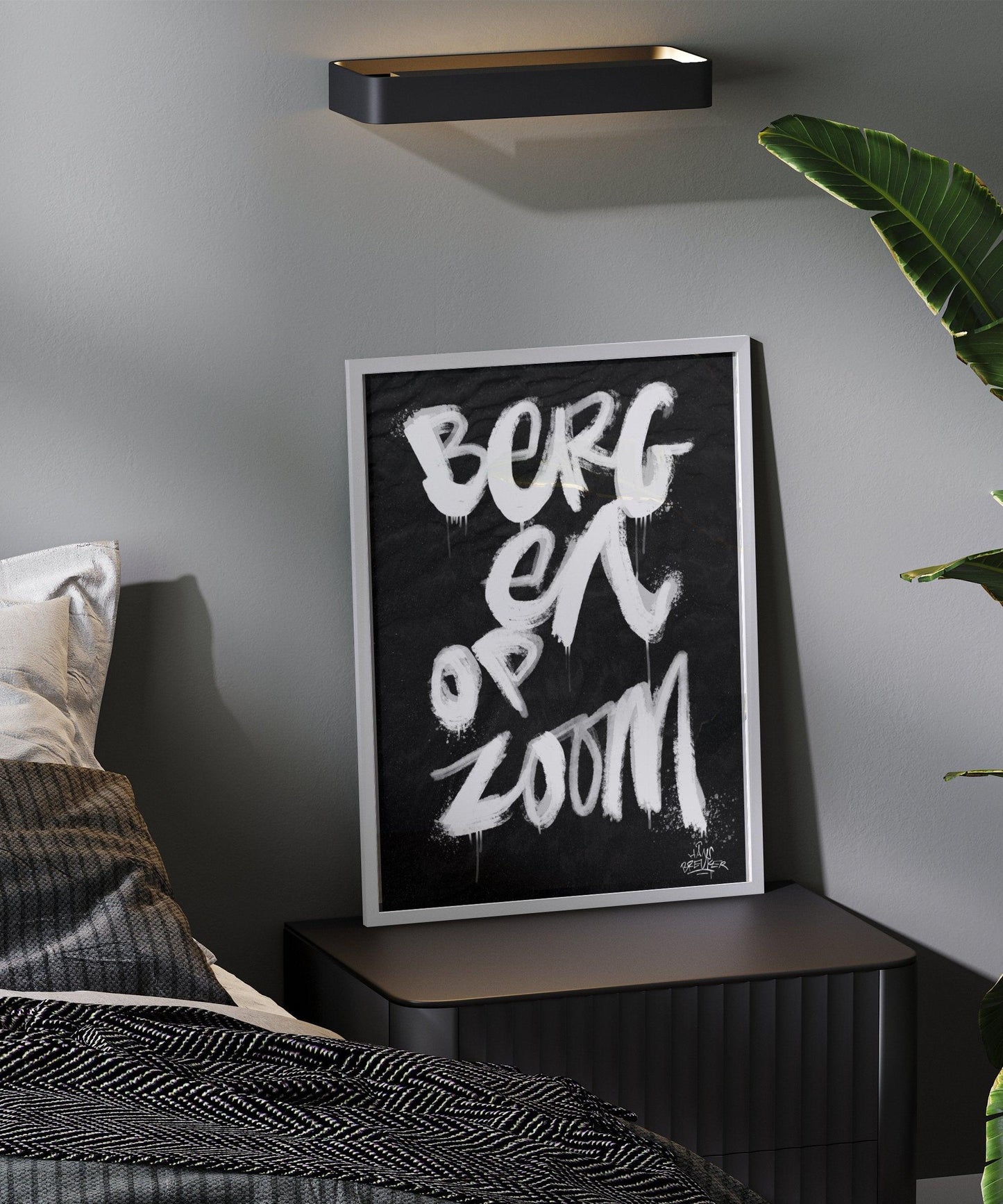 Kalligrafie Poster Bergen op Zoom - Hans Breuker
