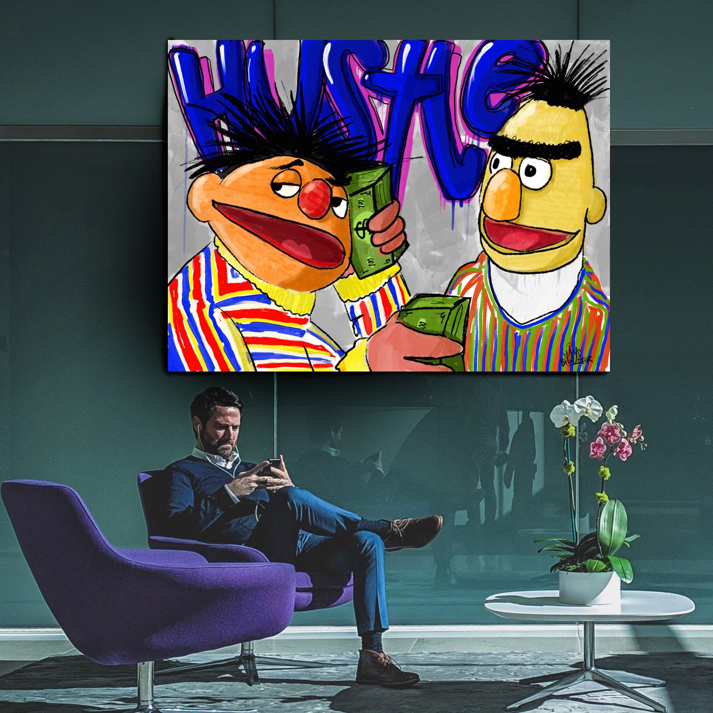Bernie Semamstraatleven, Hustle. Bert en Ernie geïnspireerd.
