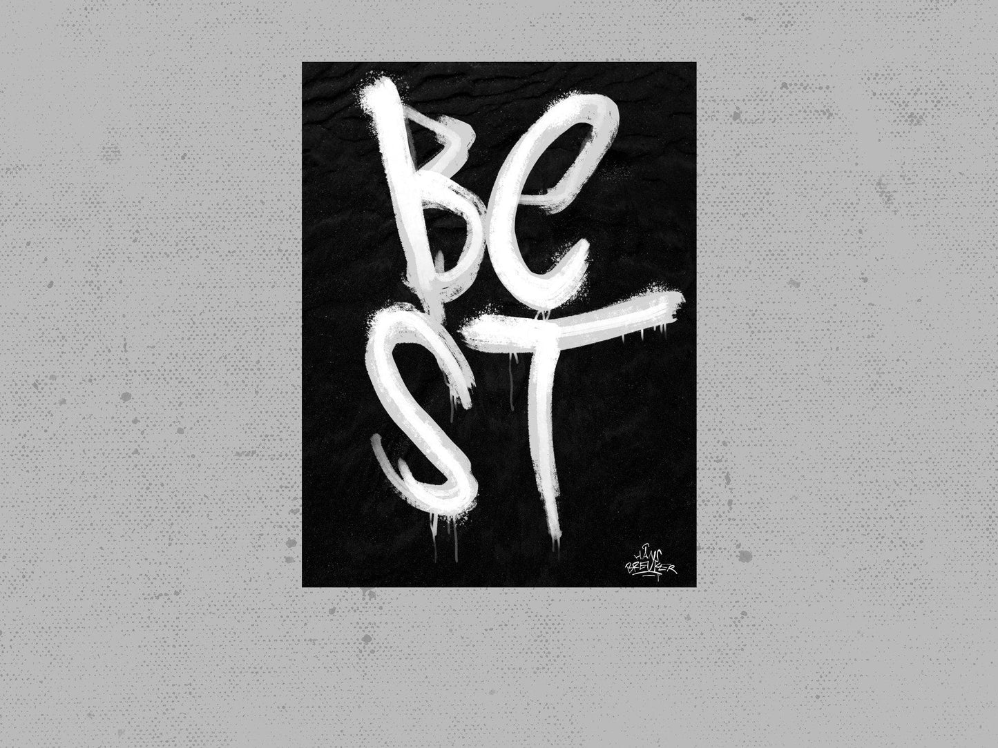 Kalligrafie Poster Best - Hans Breuker
