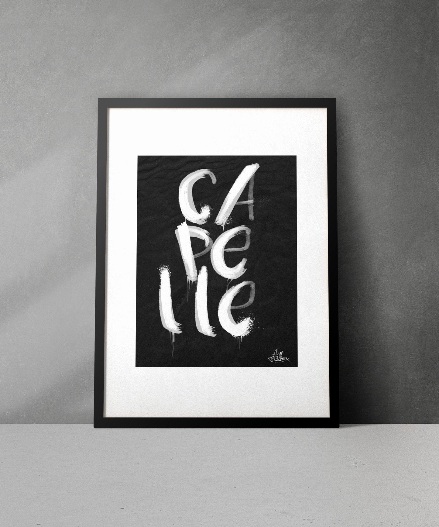 Kalligrafie Poster Capelle aan den Iijssel - Hans Breuker