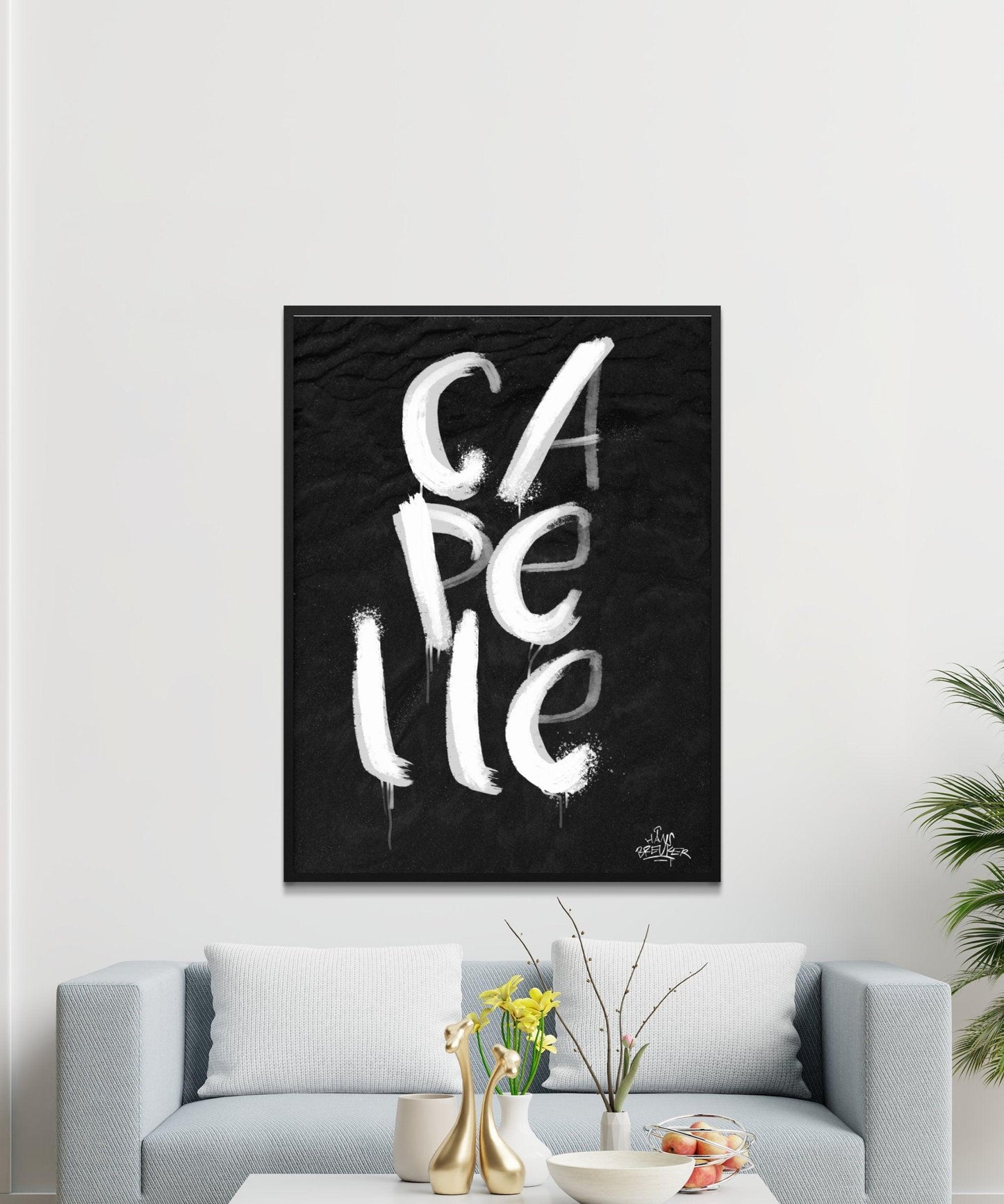 Kalligrafie Poster Capelle aan den Iijssel - Hans Breuker
