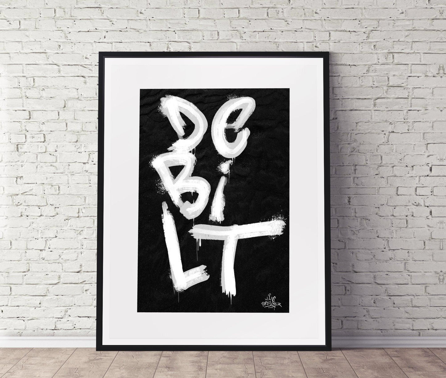 Kalligrafie Poster De Bilt - Hans Breuker