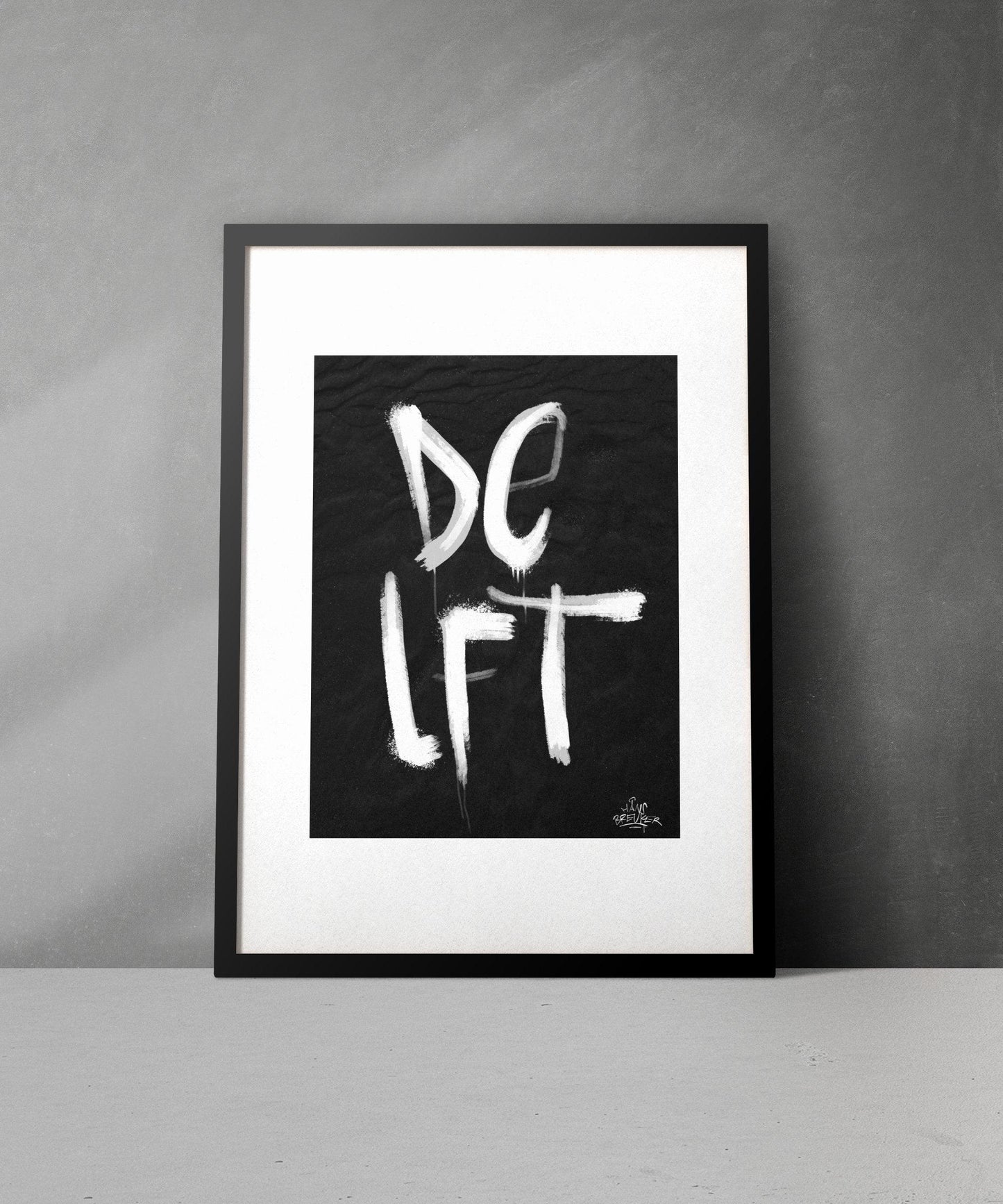 Kalligrafie Poster Delft - Hans Breuker
