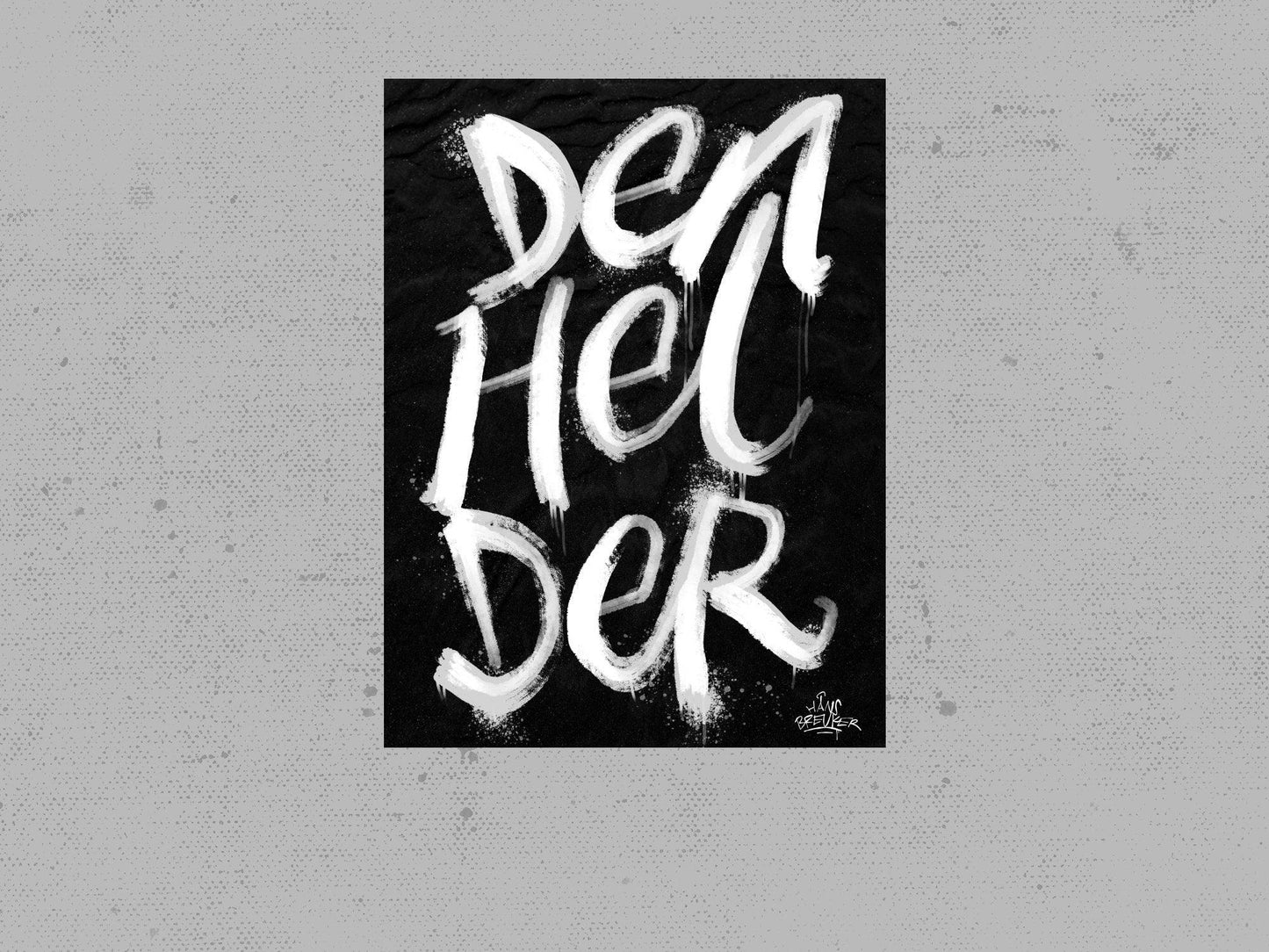 Kalligrafie Poster Den Helder - Hans Breuker