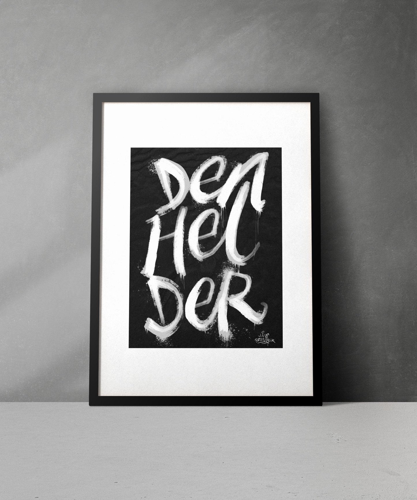 Kalligrafie Poster Den Helder - Hans Breuker
