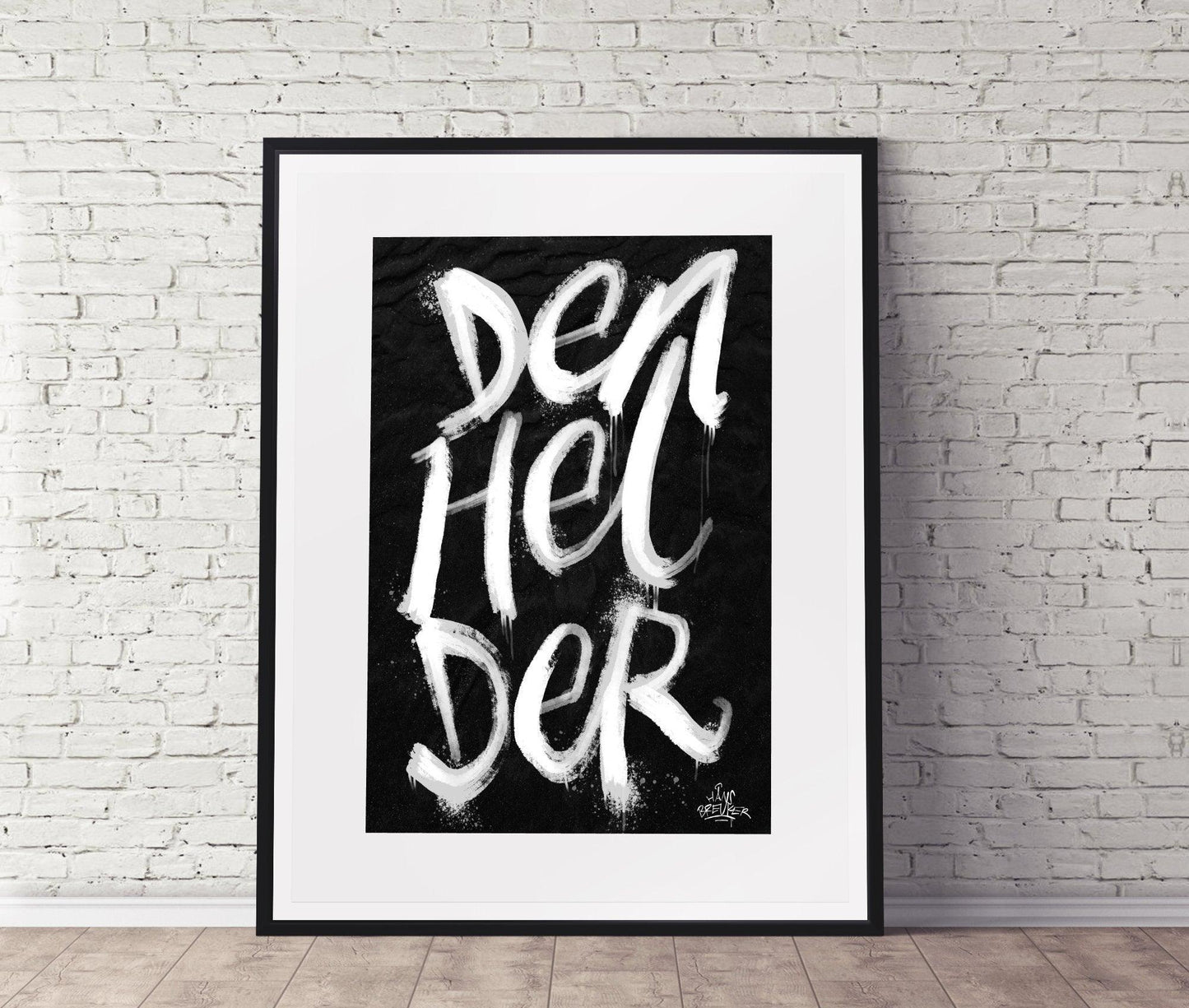 Kalligrafie Poster Den Helder - Hans Breuker