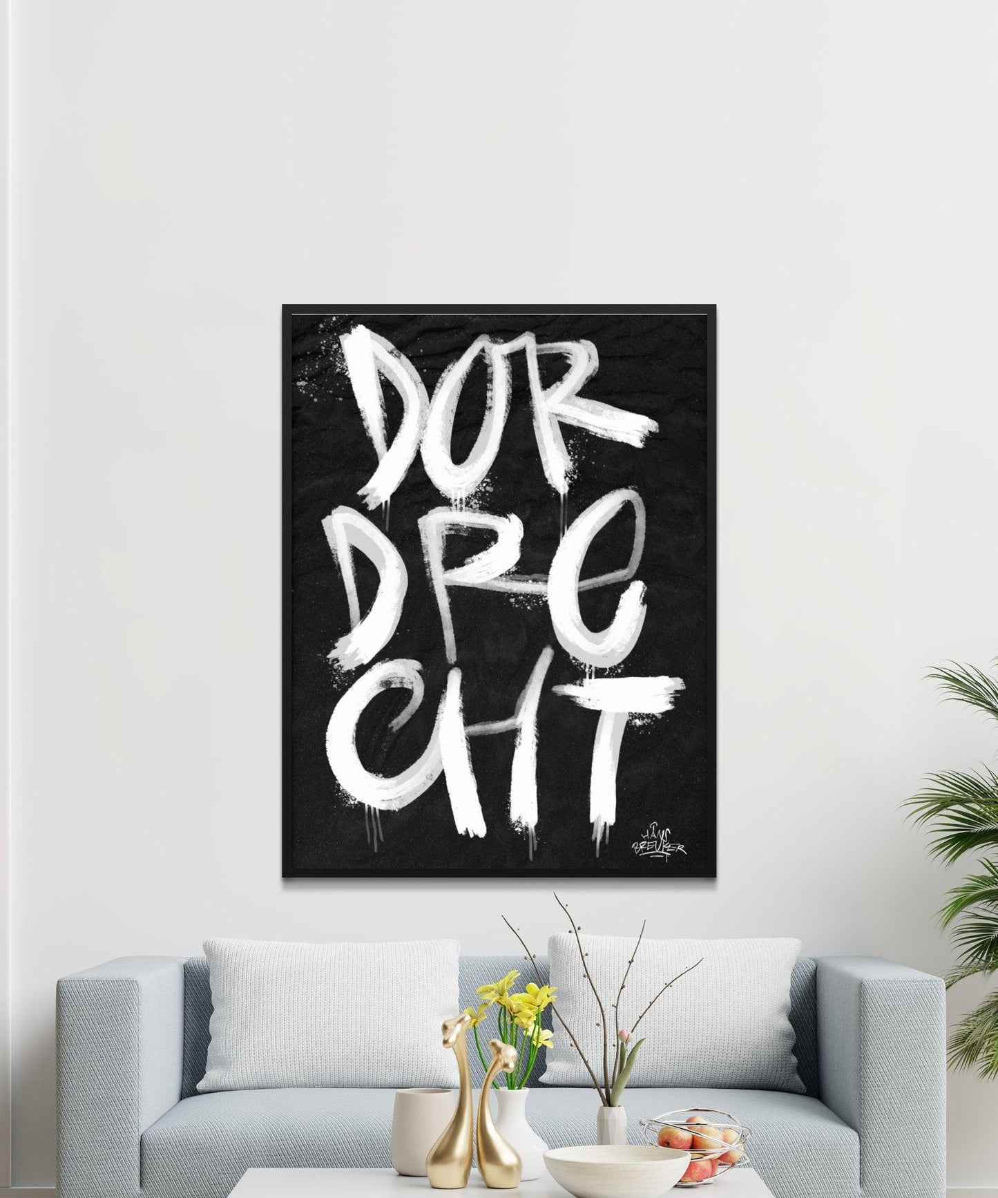 Kalligrafie Poster Dordrecht - Hans Breuker