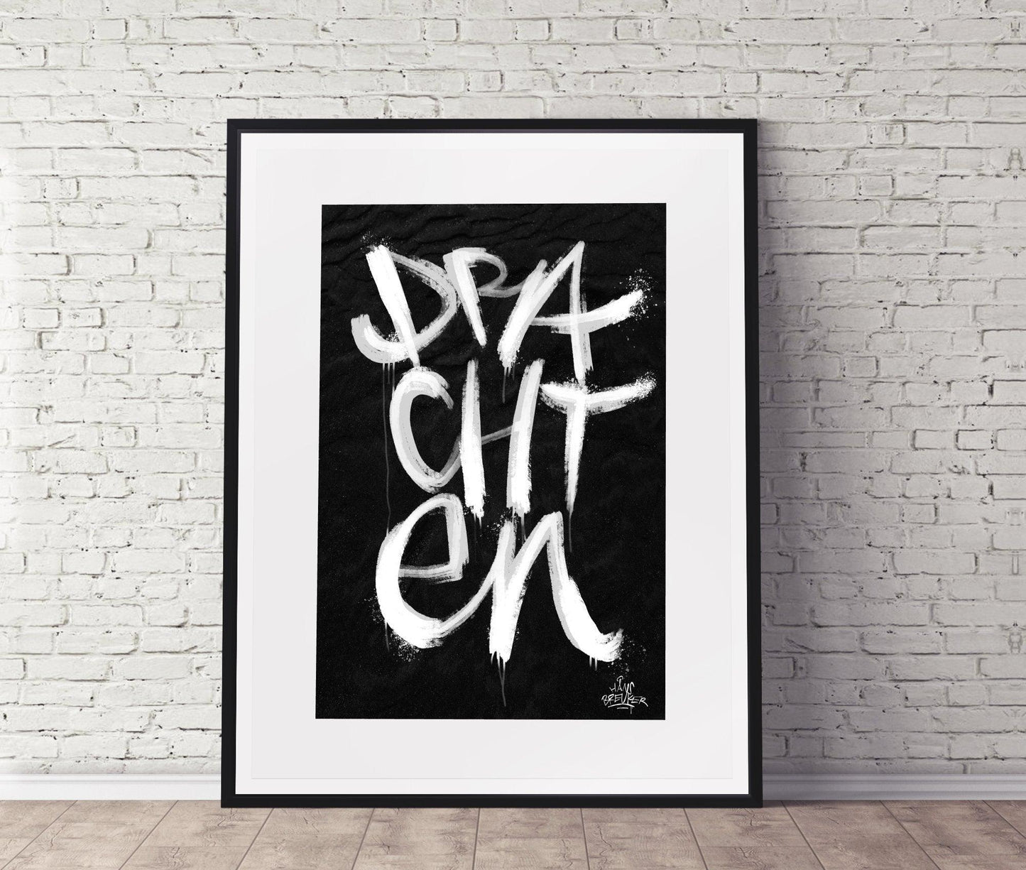 Kalligrafie Poster Drachten - Hans Breuker