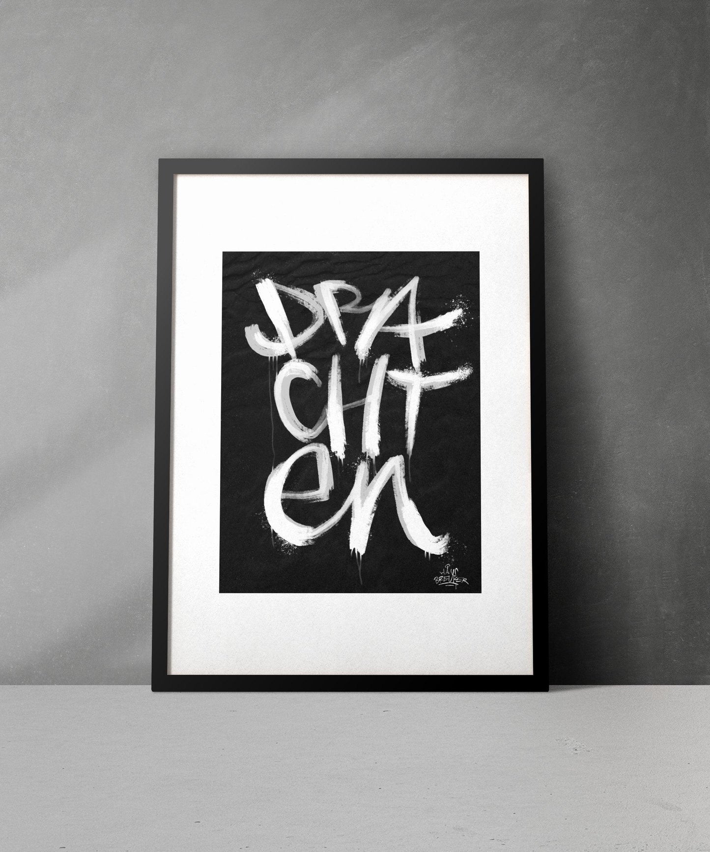 Kalligrafie Poster Drachten - Hans Breuker