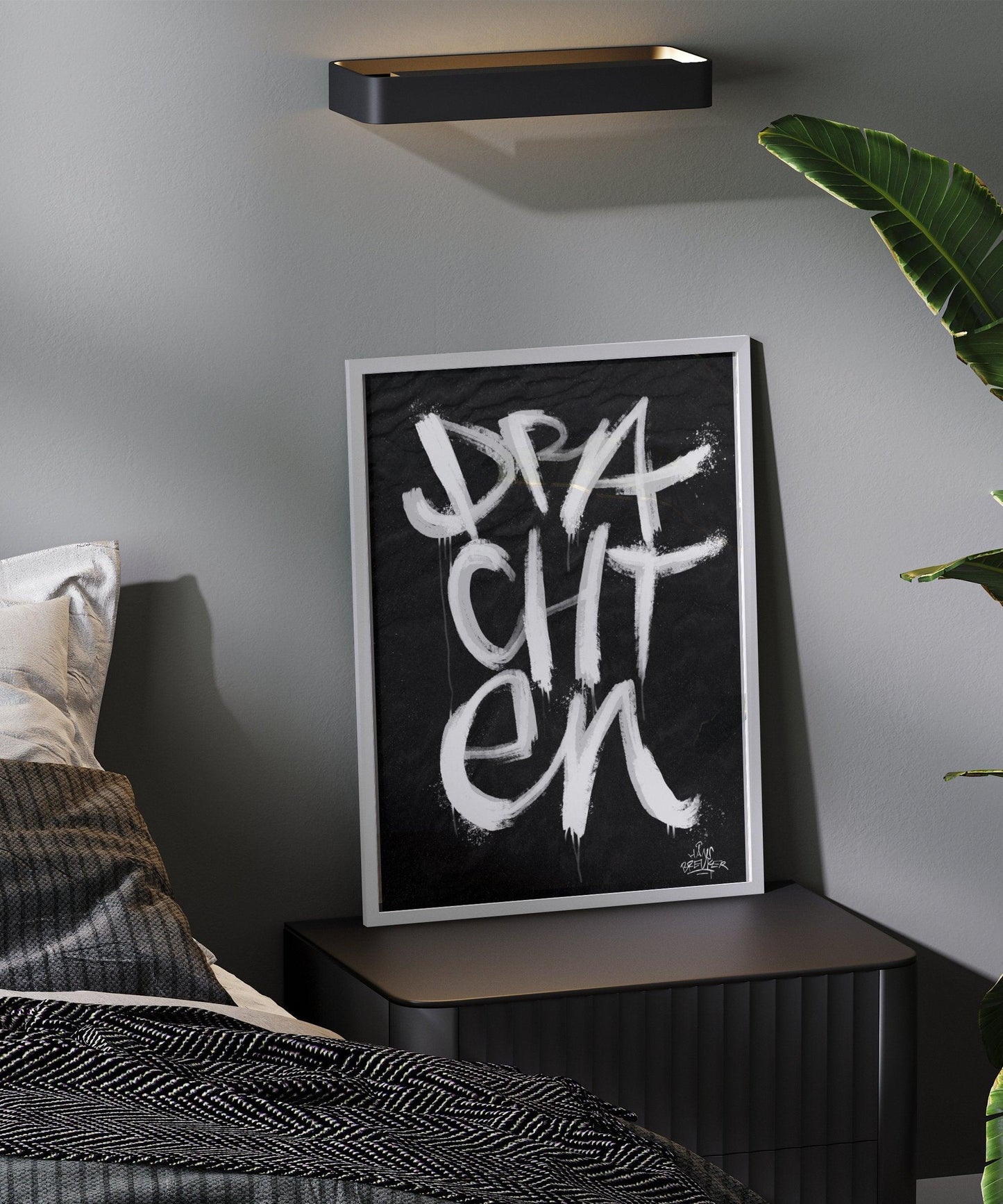 Kalligrafie Poster Drachten - Hans Breuker