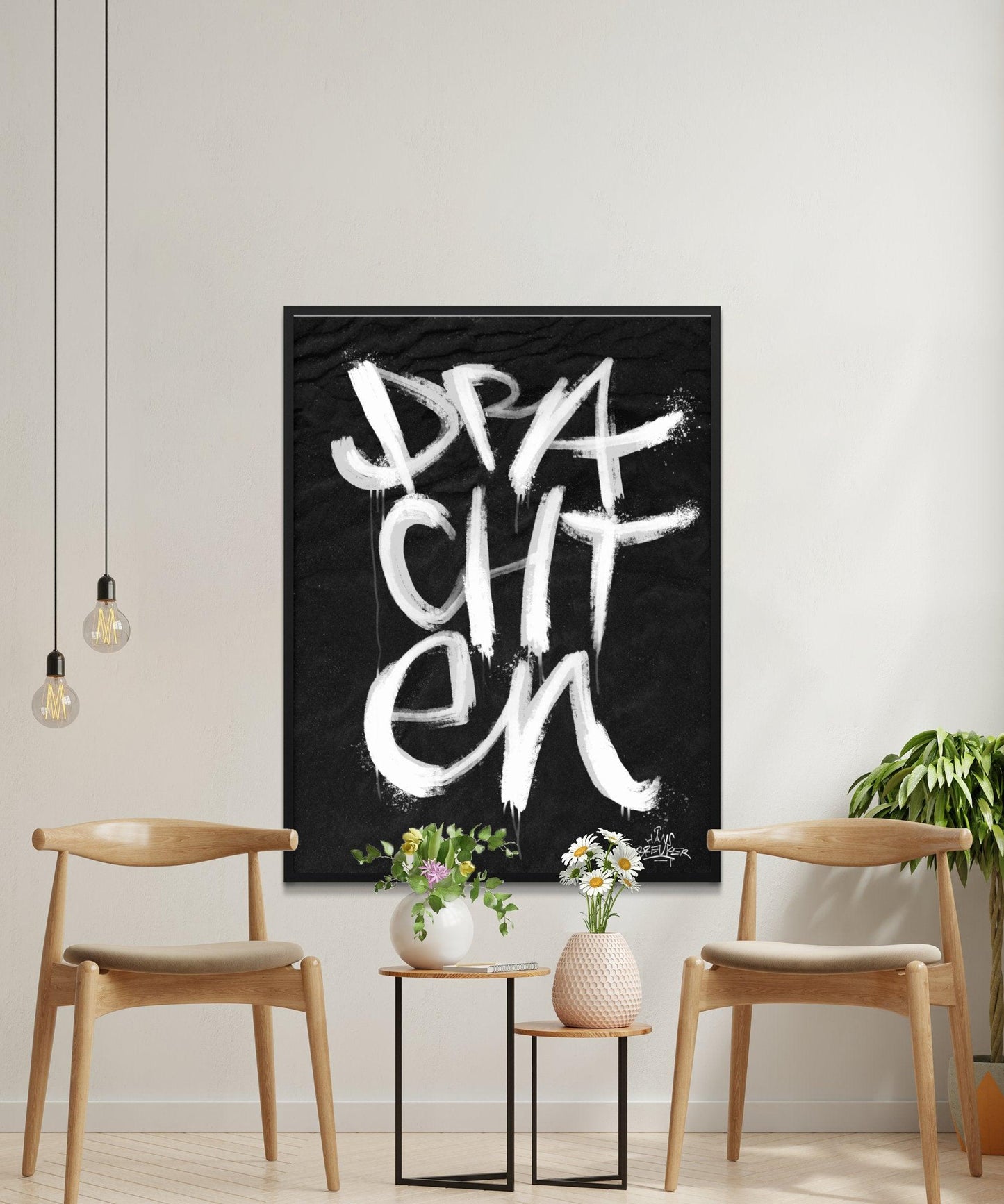 Kalligrafie Poster Drachten - Hans Breuker