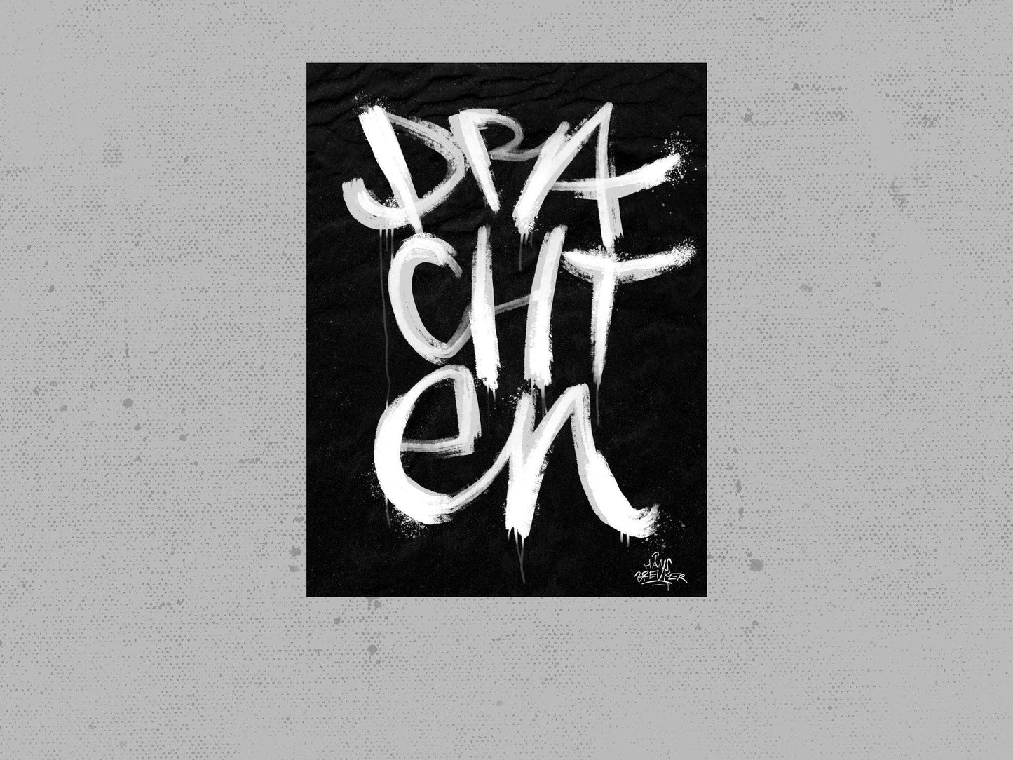 Kalligrafie Poster Drachten - Hans Breuker