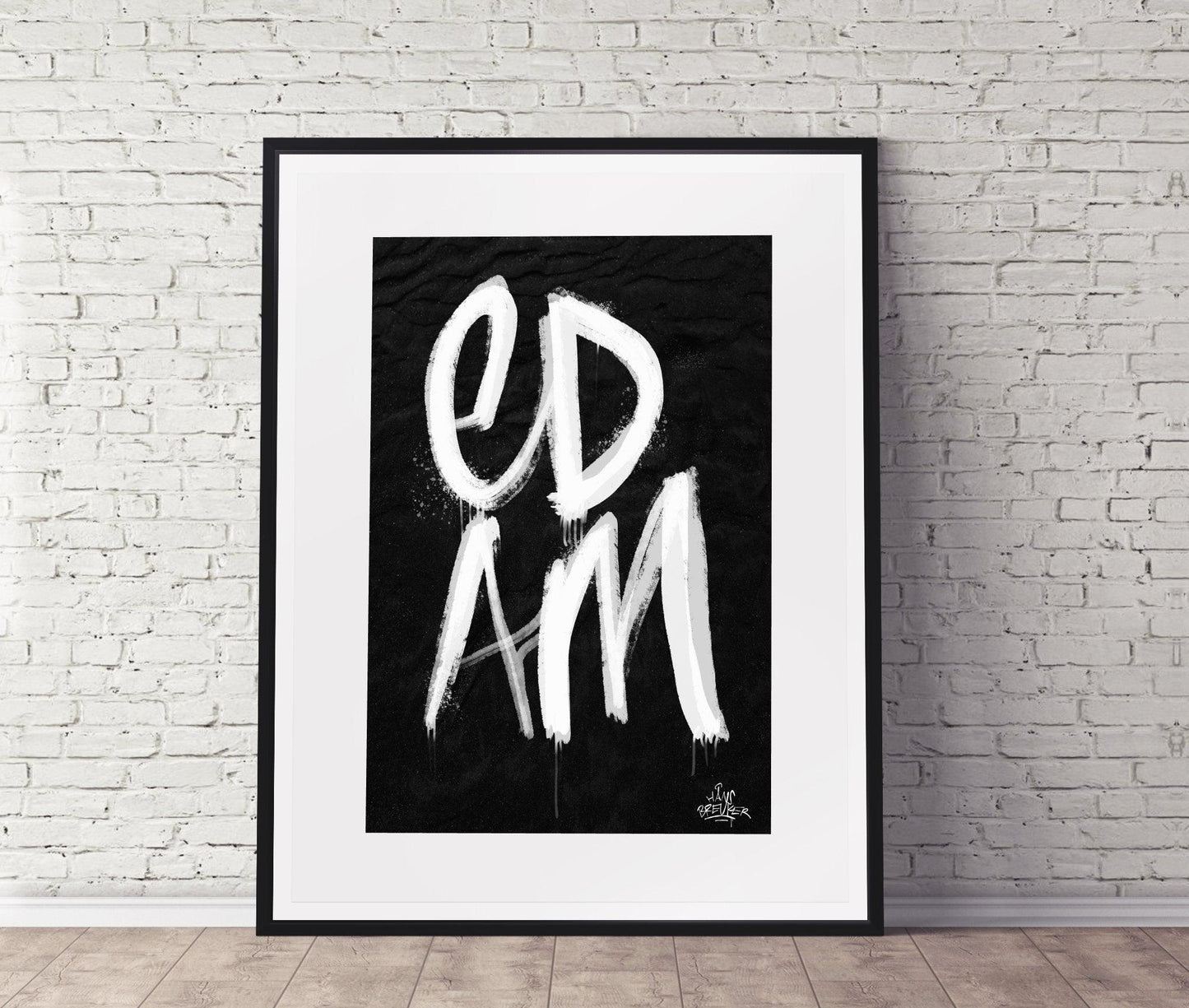 Kalligrafie Poster Edam - Hans Breuker