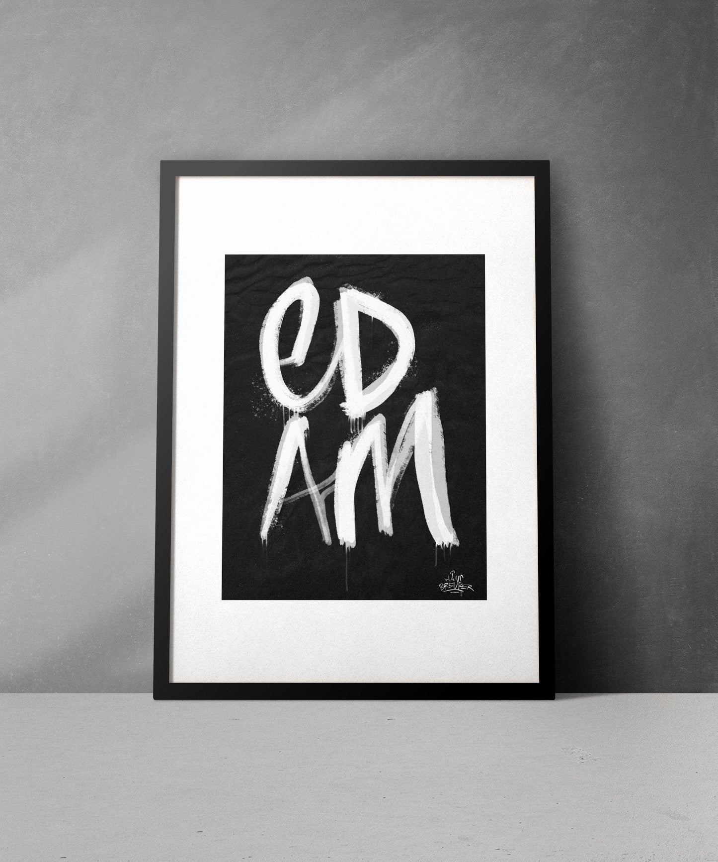 Kalligrafie Poster Edam - Hans Breuker