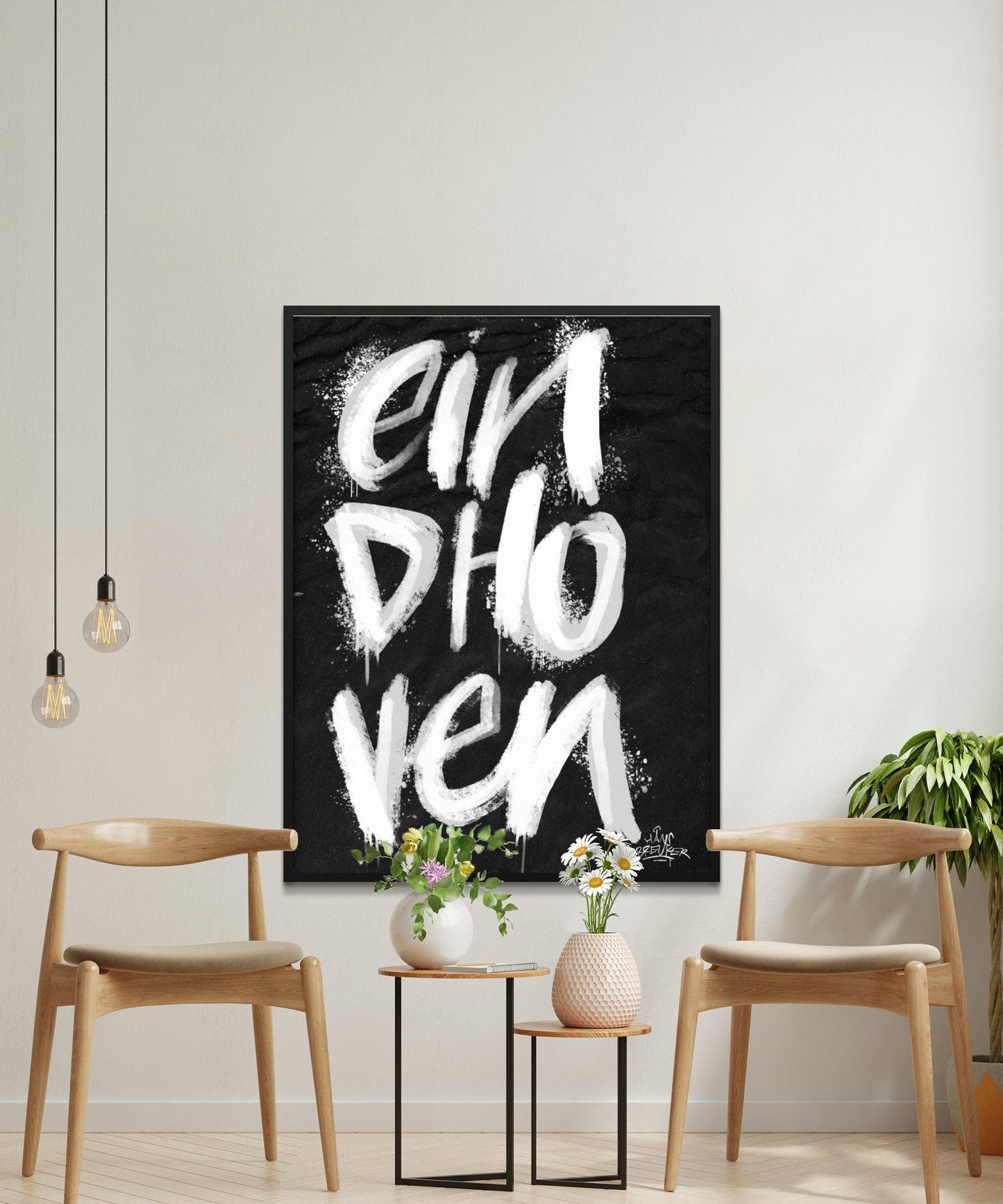Kalligrafie Poster Eindhoven - Hans Breuker