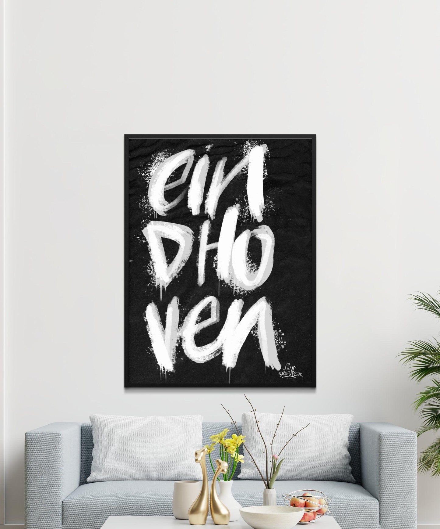 Kalligrafie Poster Eindhoven - Hans Breuker
