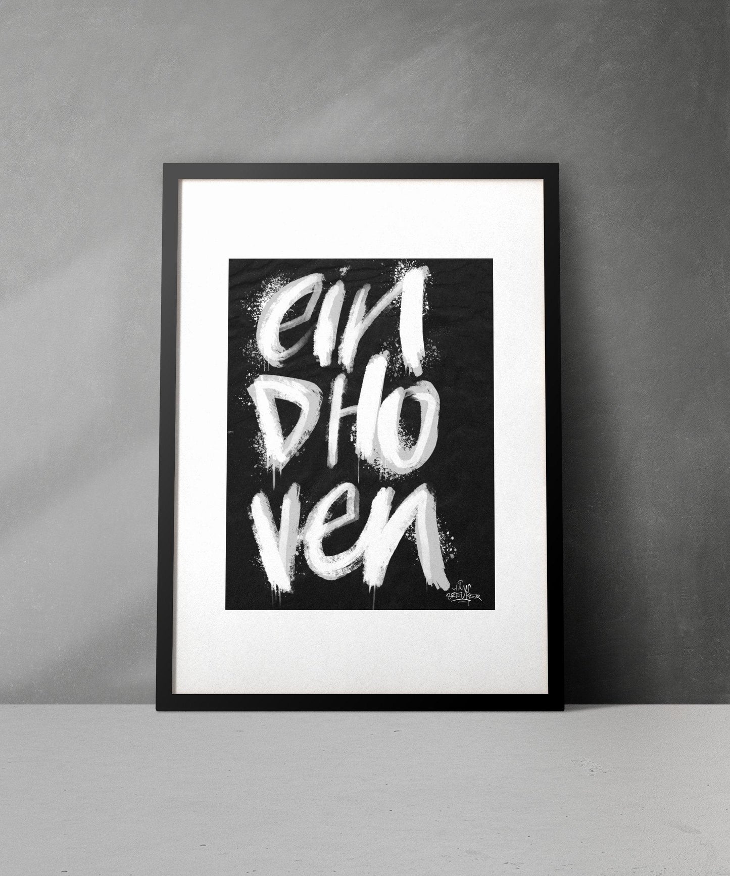 Kalligrafie Poster Eindhoven - Hans Breuker