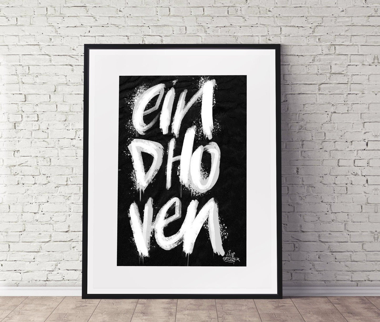 Kalligrafie Poster Eindhoven - Hans Breuker