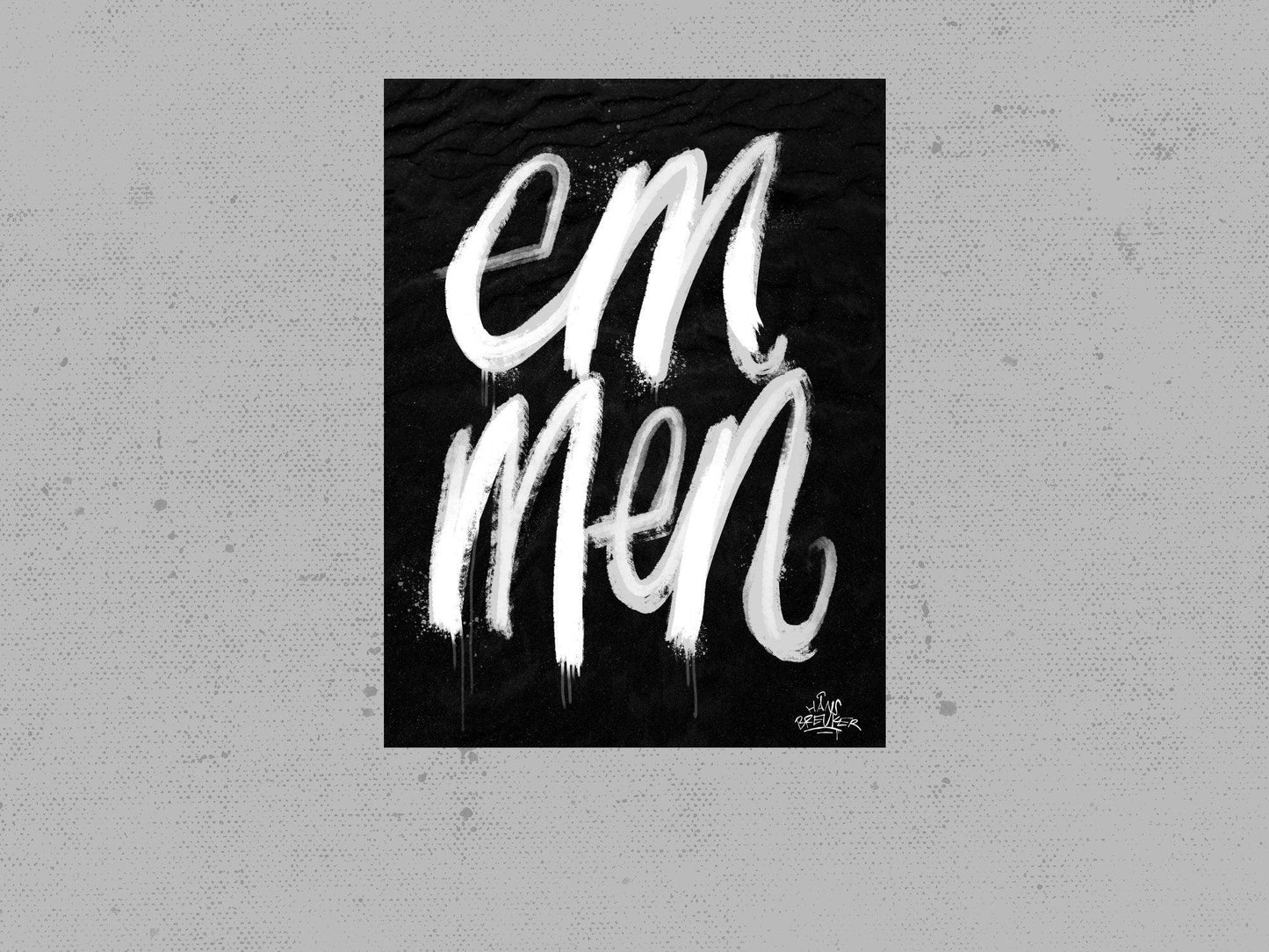 Kalligrafie Poster Emmen - Hans Breuker