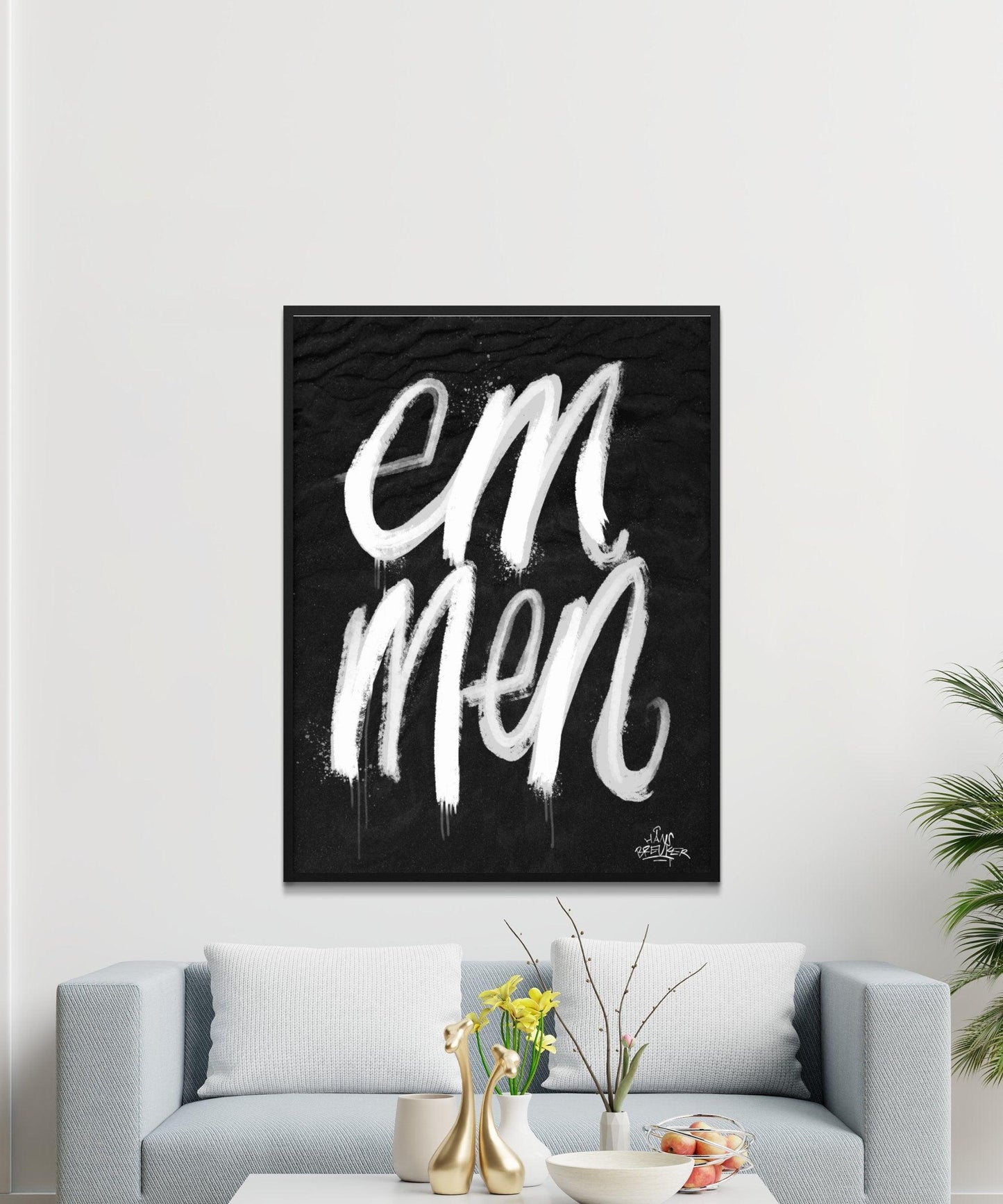 Kalligrafie Poster Emmen - Hans Breuker