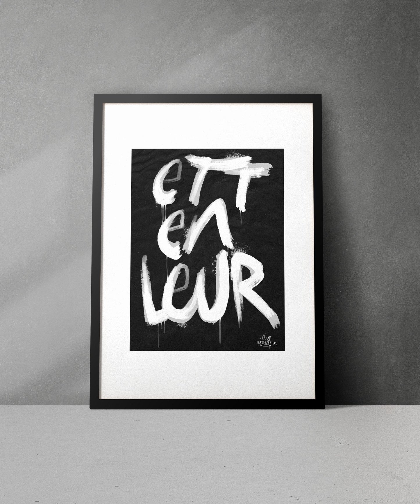 Kalligrafie Poster Etten-Leur - Hans Breuker