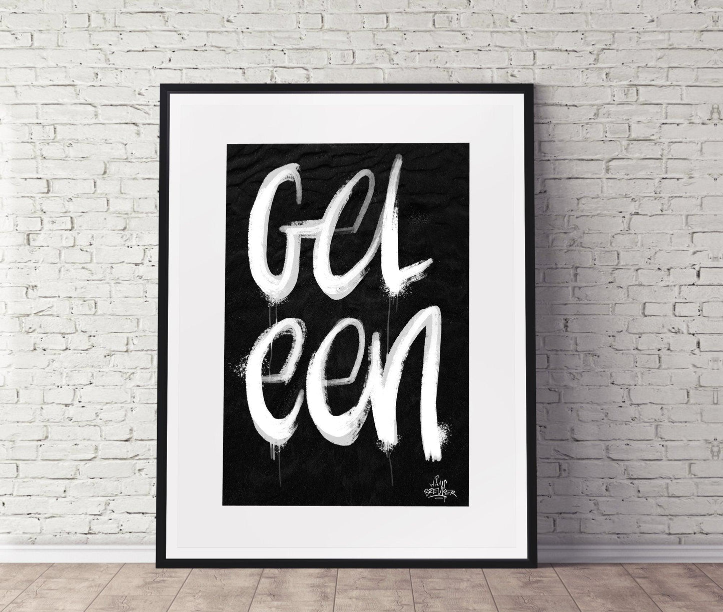 Kalligrafie Poster Geleen - Hans Breuker