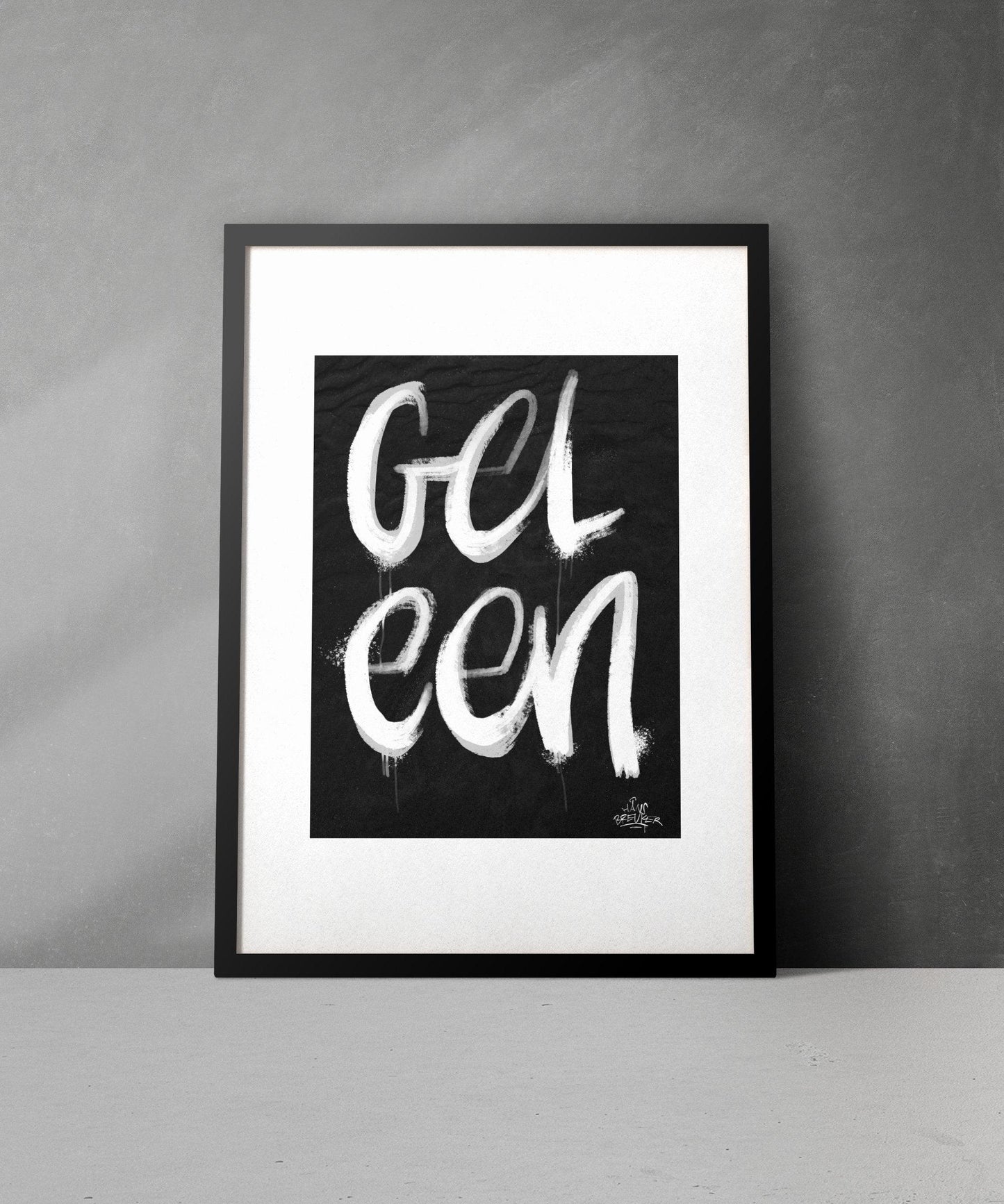 Kalligrafie Poster Geleen - Hans Breuker