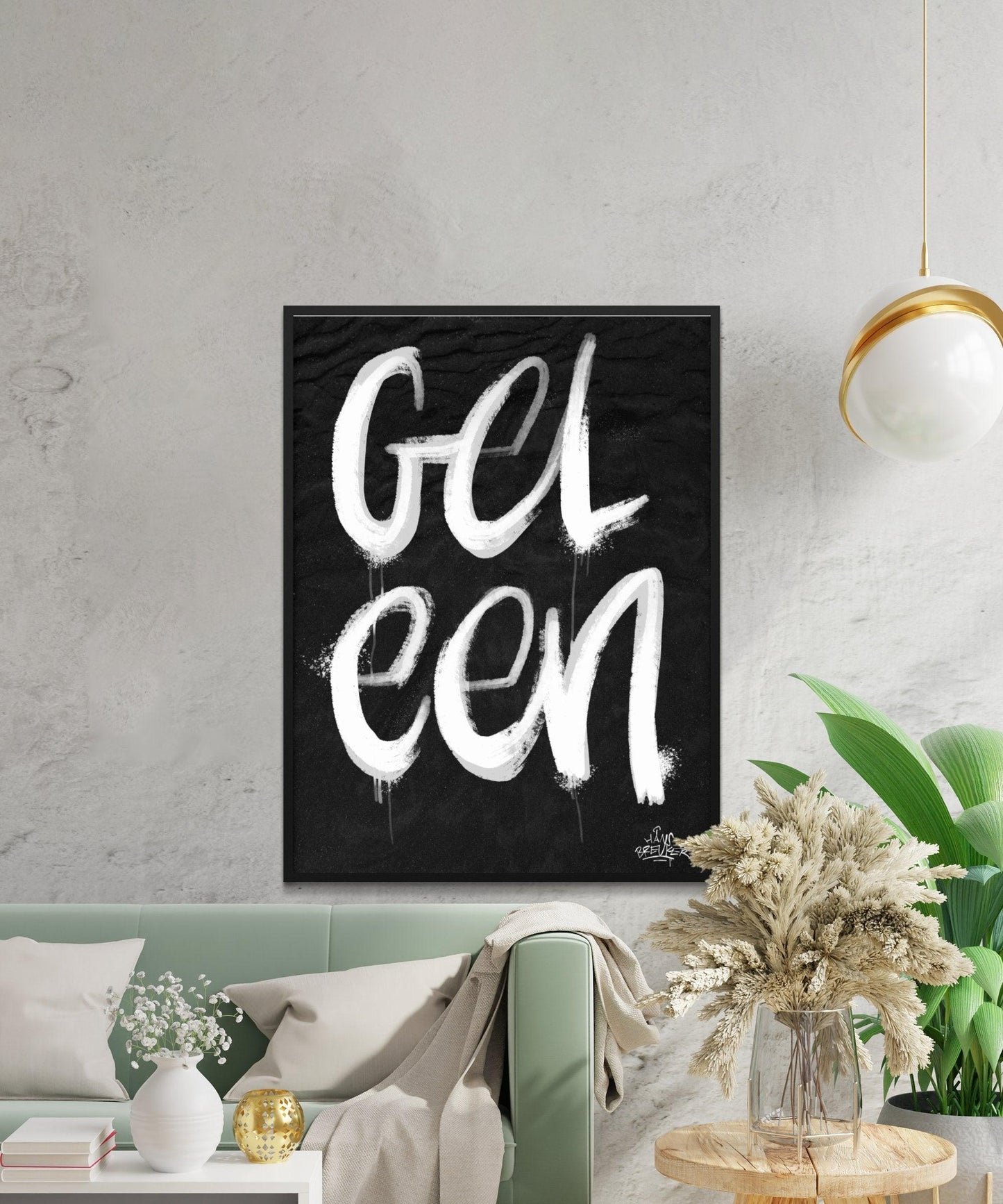Kalligrafie Poster Geleen - Hans Breuker