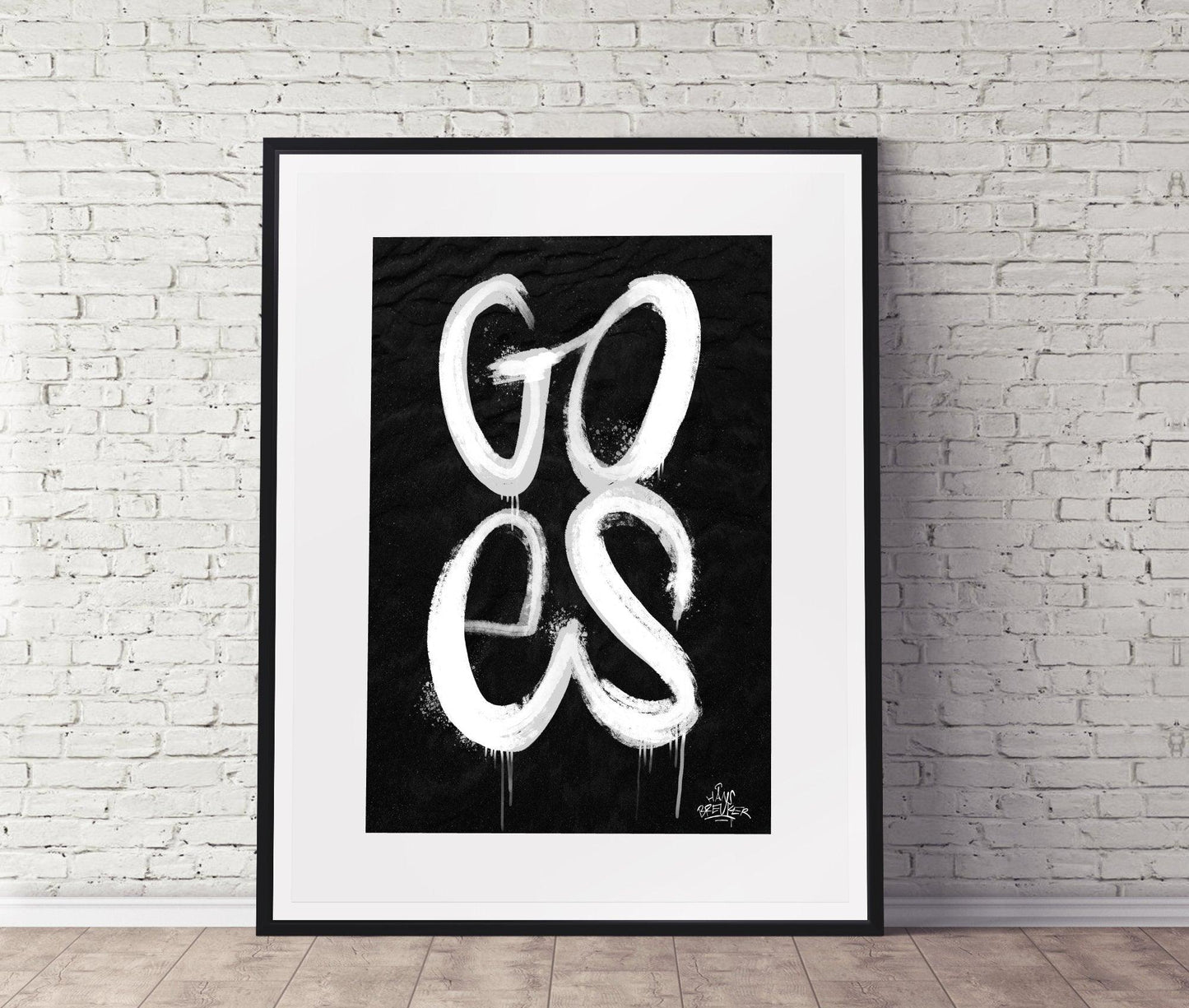 Kalligrafie Poster Goes - Hans Breuker